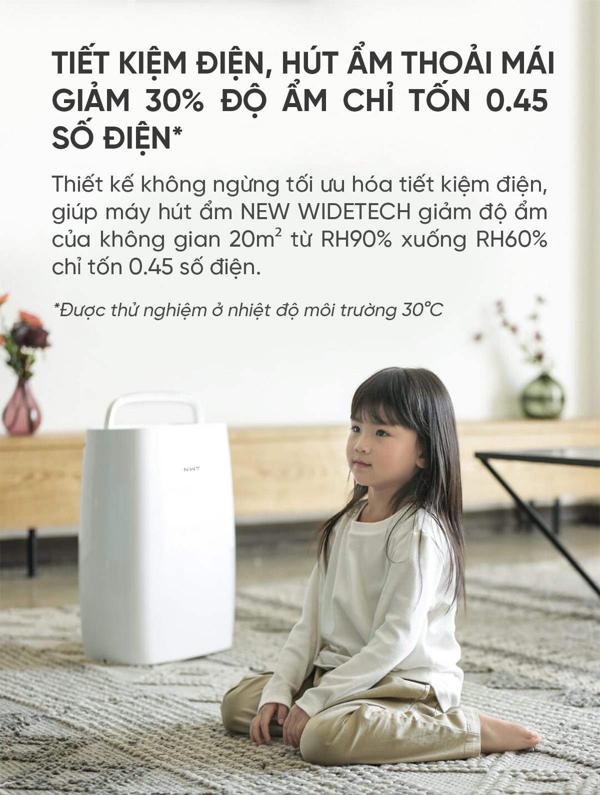 Máy Hút Ẩm Thông Minh Xiaomi NWT 18L Kèm Lưới Lọc Kháng Khuẩn