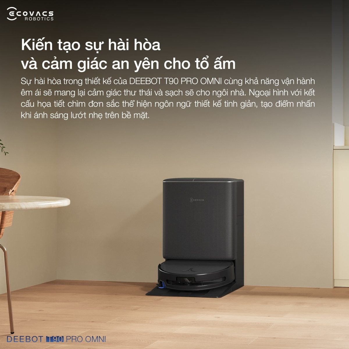 Robot hút bụi Ecovacs T90 Pro Omni