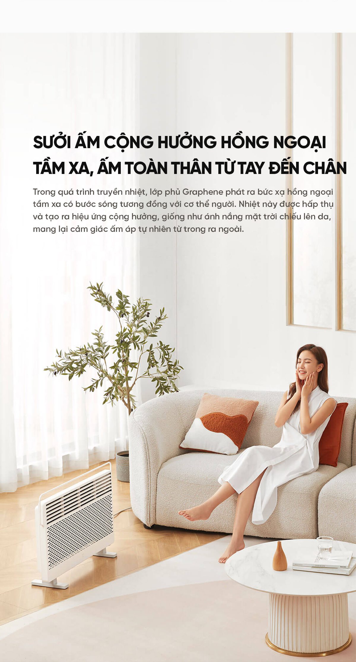 Máy Sưởi Xiaomi Mijia Graphene KDNQ05ZM Làm Nóng Nhanh