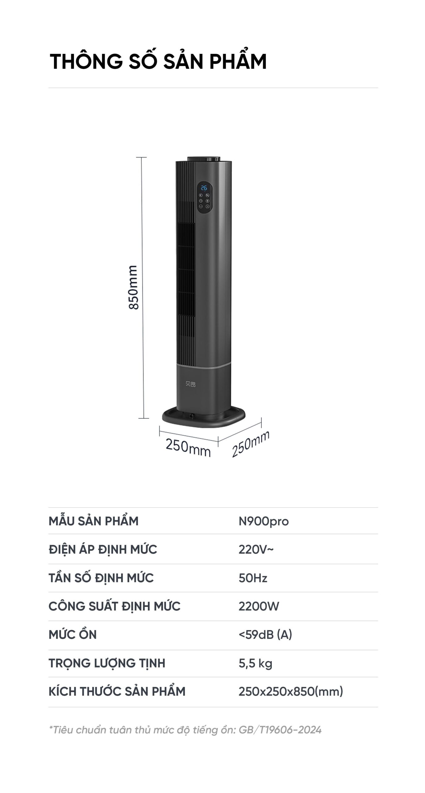 Máy Sưởi Xiaomi Thông Minh 3D N900 Pro