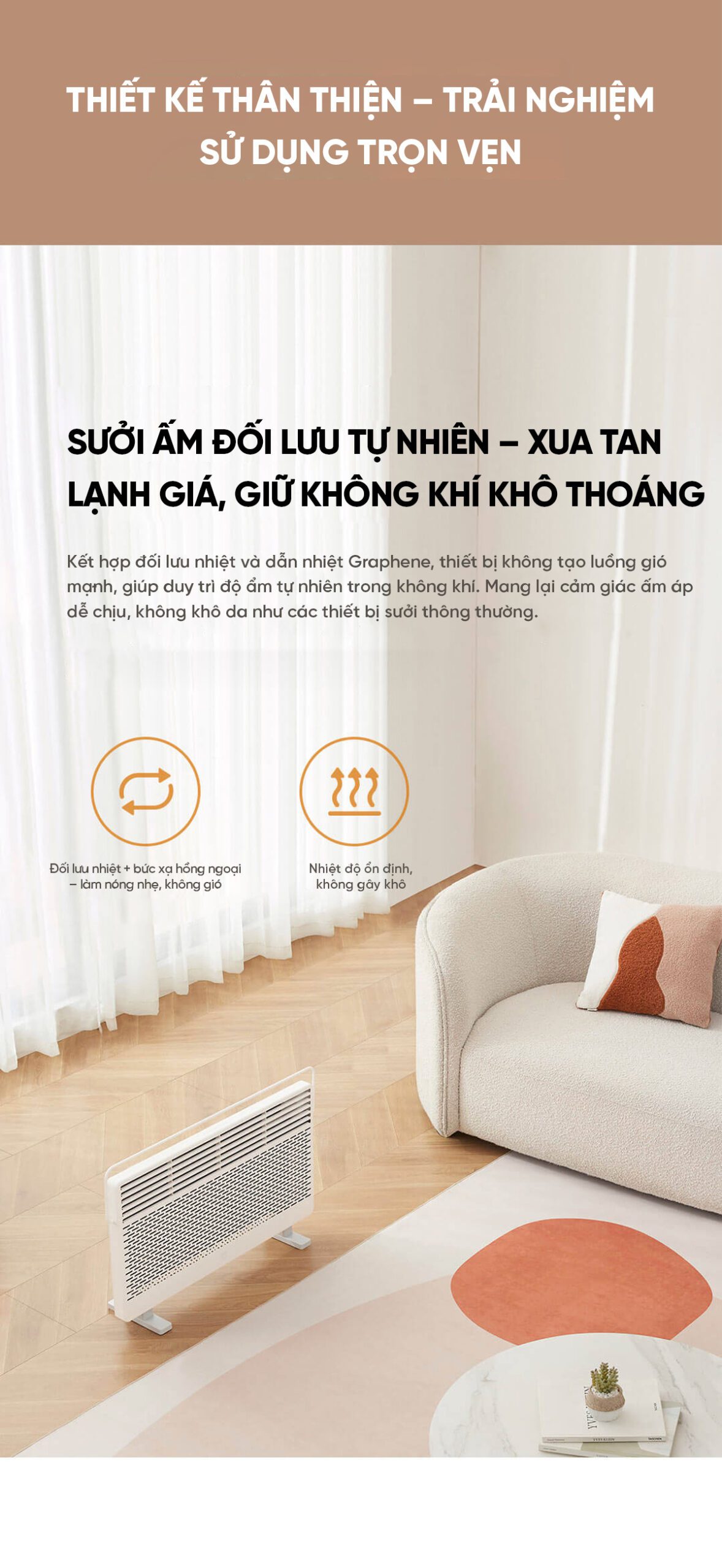 Máy Sưởi Xiaomi Mijia Graphene KDNQ05ZM Làm Nóng Nhanh