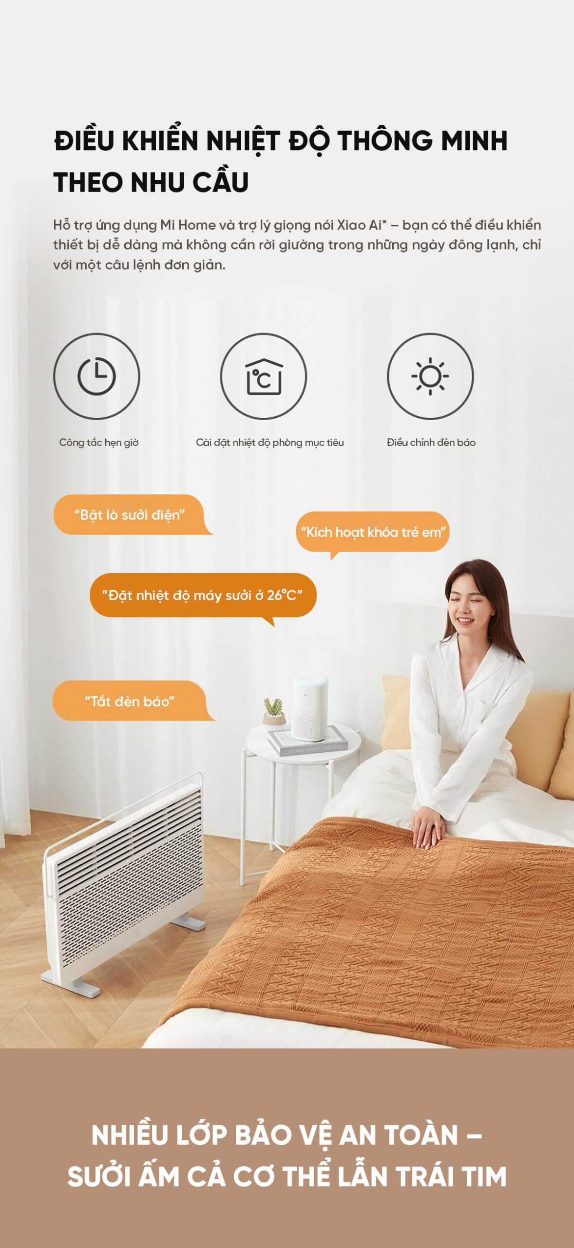 Máy Sưởi Xiaomi Mijia Graphene KDNQ05ZM Làm Nóng Nhanh