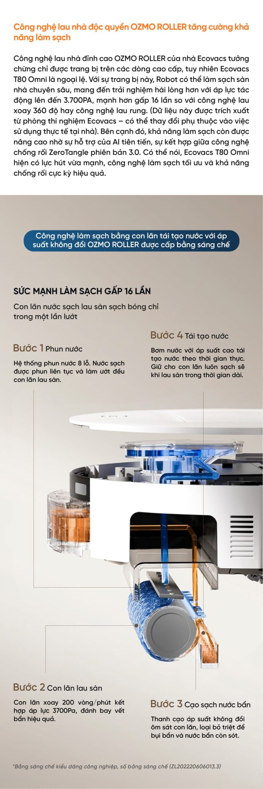 Robot hút bụi lau nhà Ecovacs T80 Omni – Bản Quốc Tế