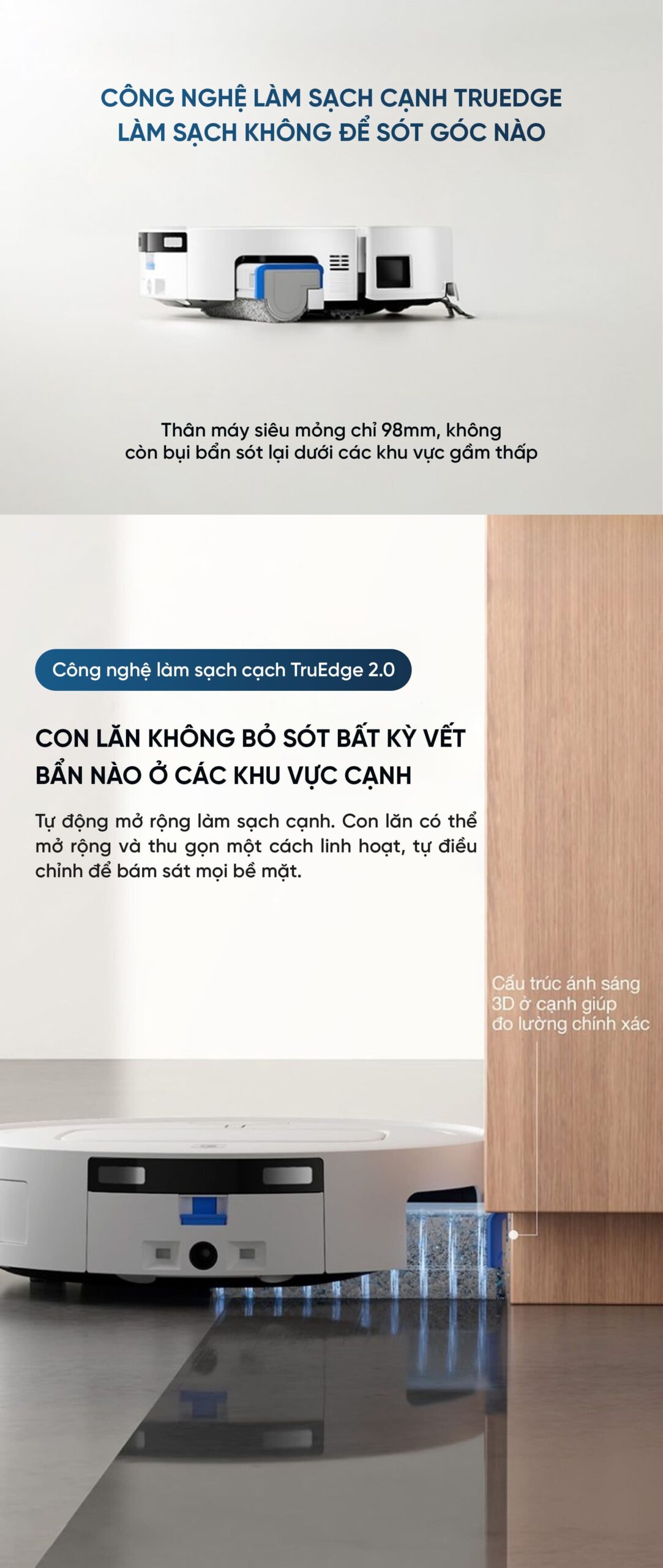 Robot hút bụi lau nhà Ecovacs T80 Omni – Bản Quốc Tế