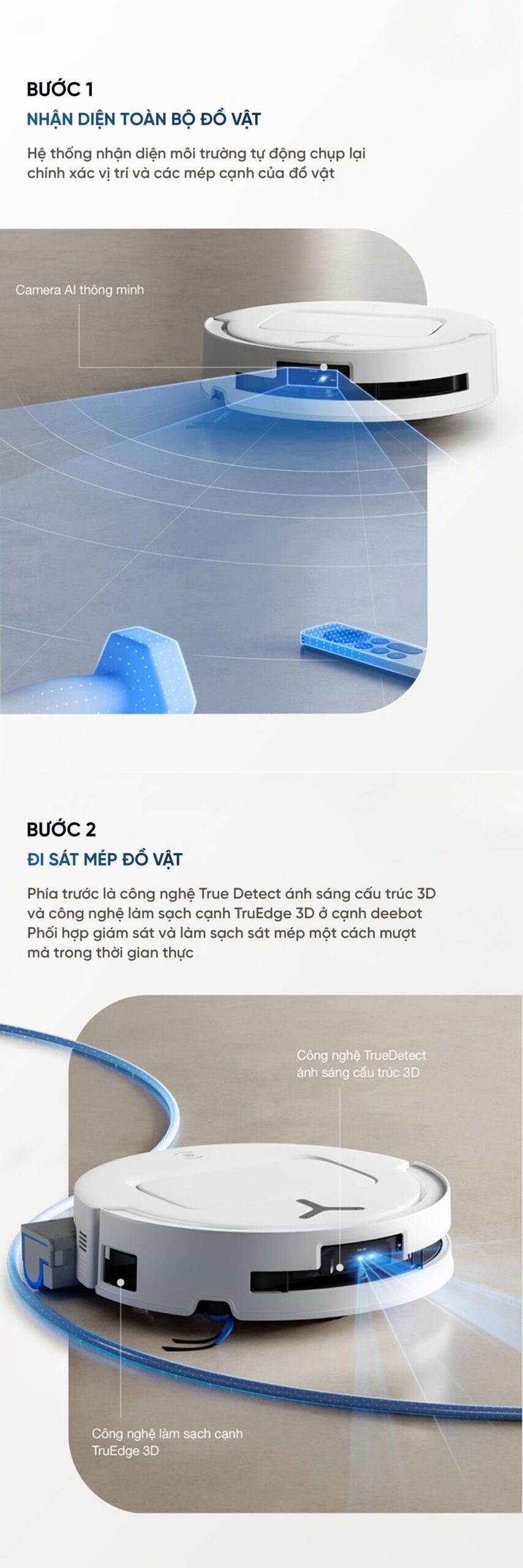 Robot hút bụi lau nhà Ecovacs T80 Omni – Bản Quốc Tế