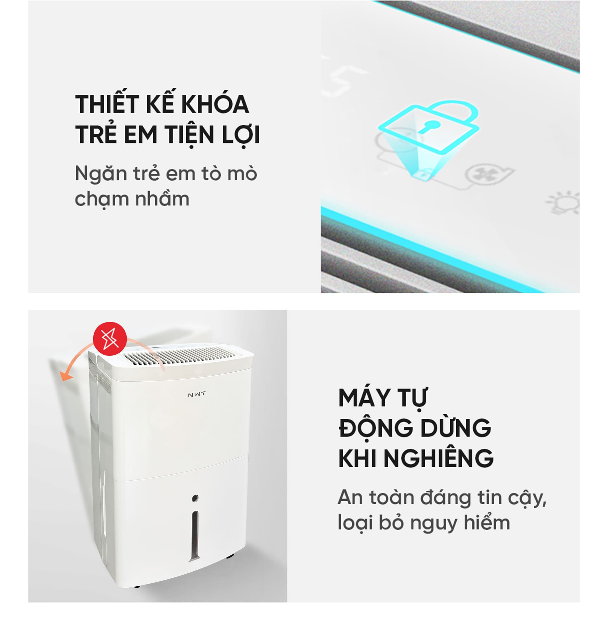 Máy Hút Ẩm Thông Minh Xiaomi NWT 30L Kèm Lưới Lọc Kháng Khuẩn