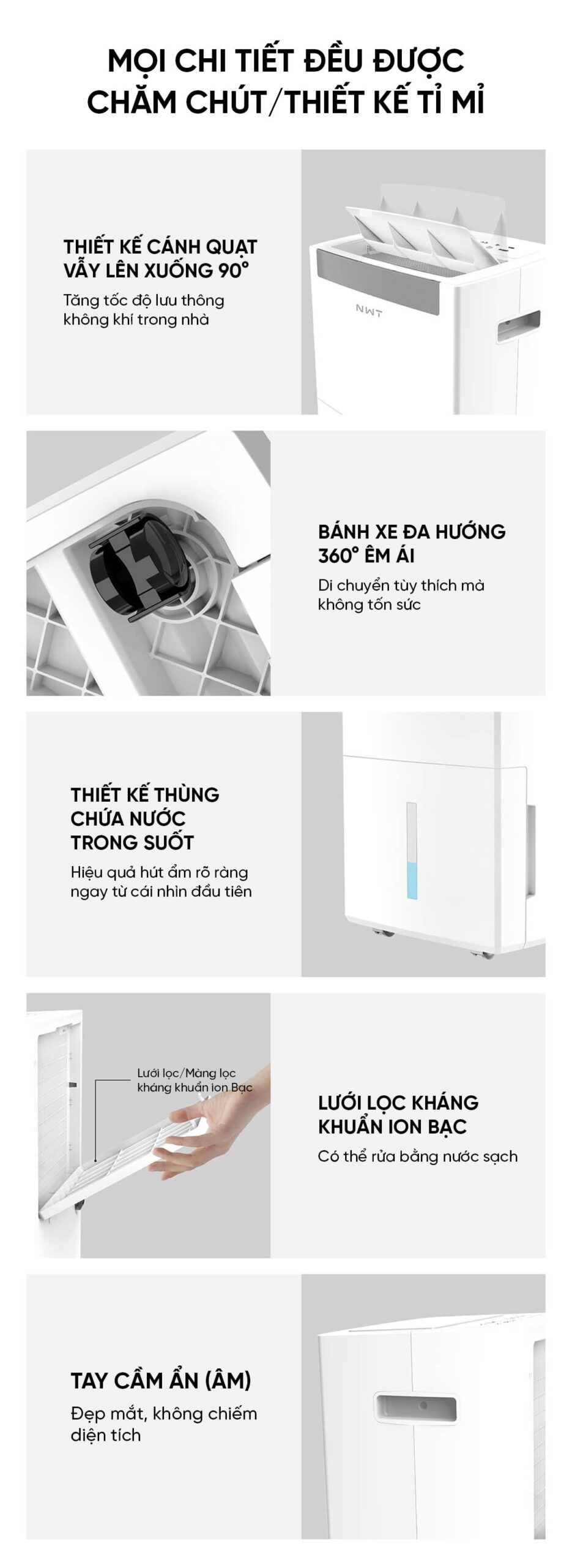 Máy hút ẩm Xiaomi New WideTech 35L