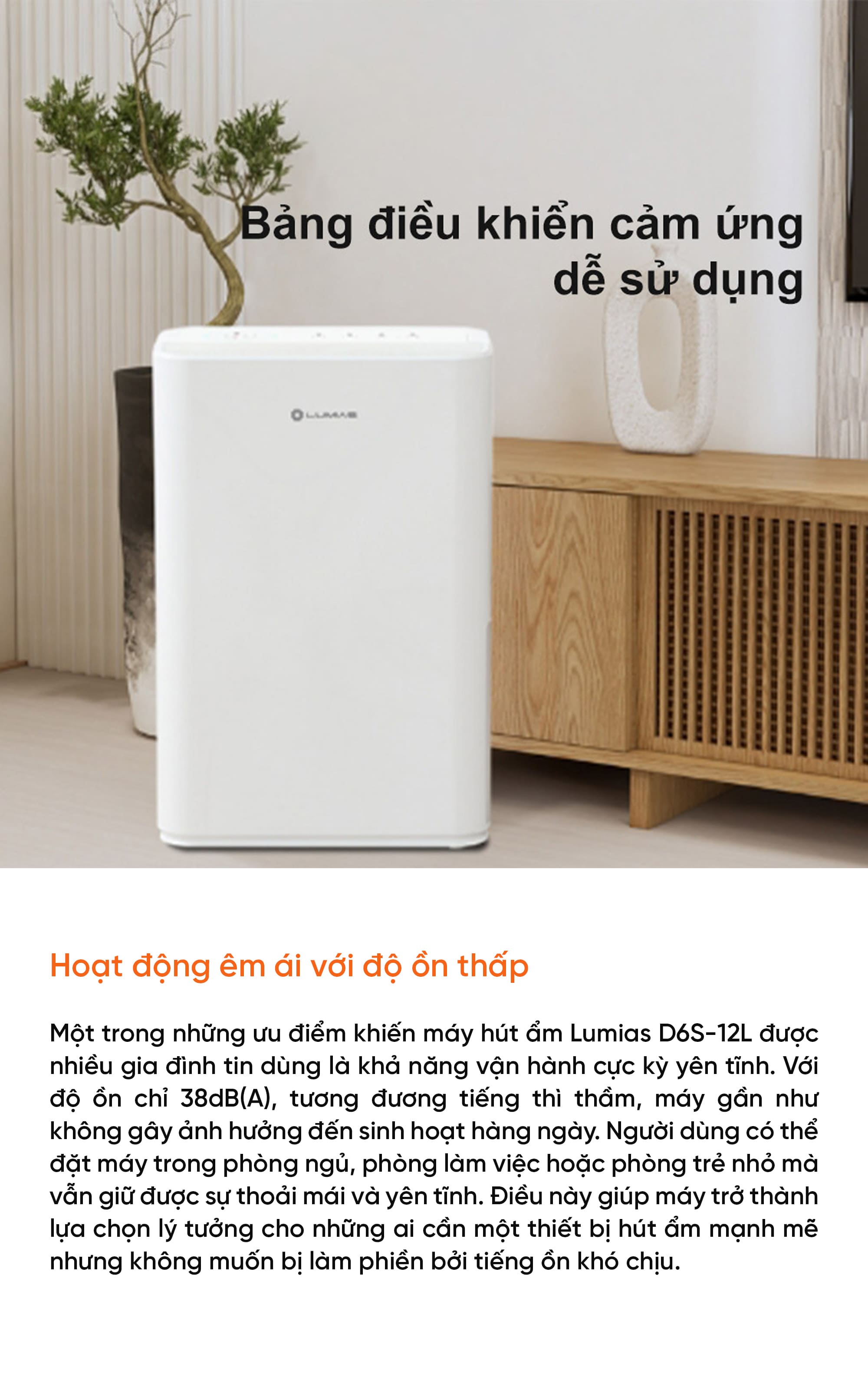 Máy hút ẩm 12L Lumias D6S-12L - 25m²