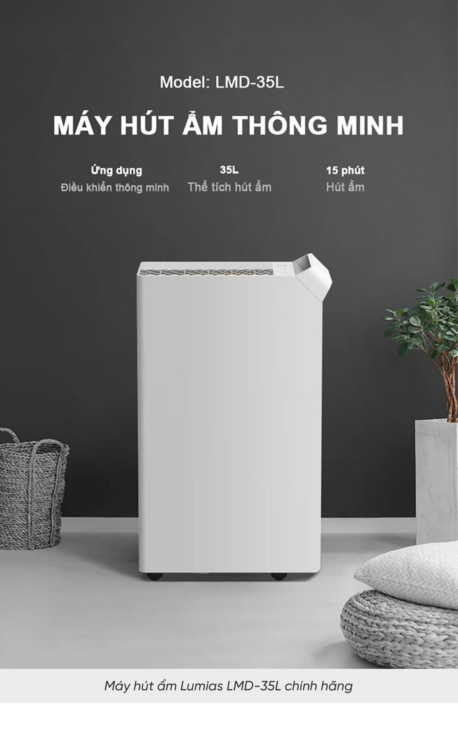 Máy hút ẩm Lumias LMD-35L 70m²