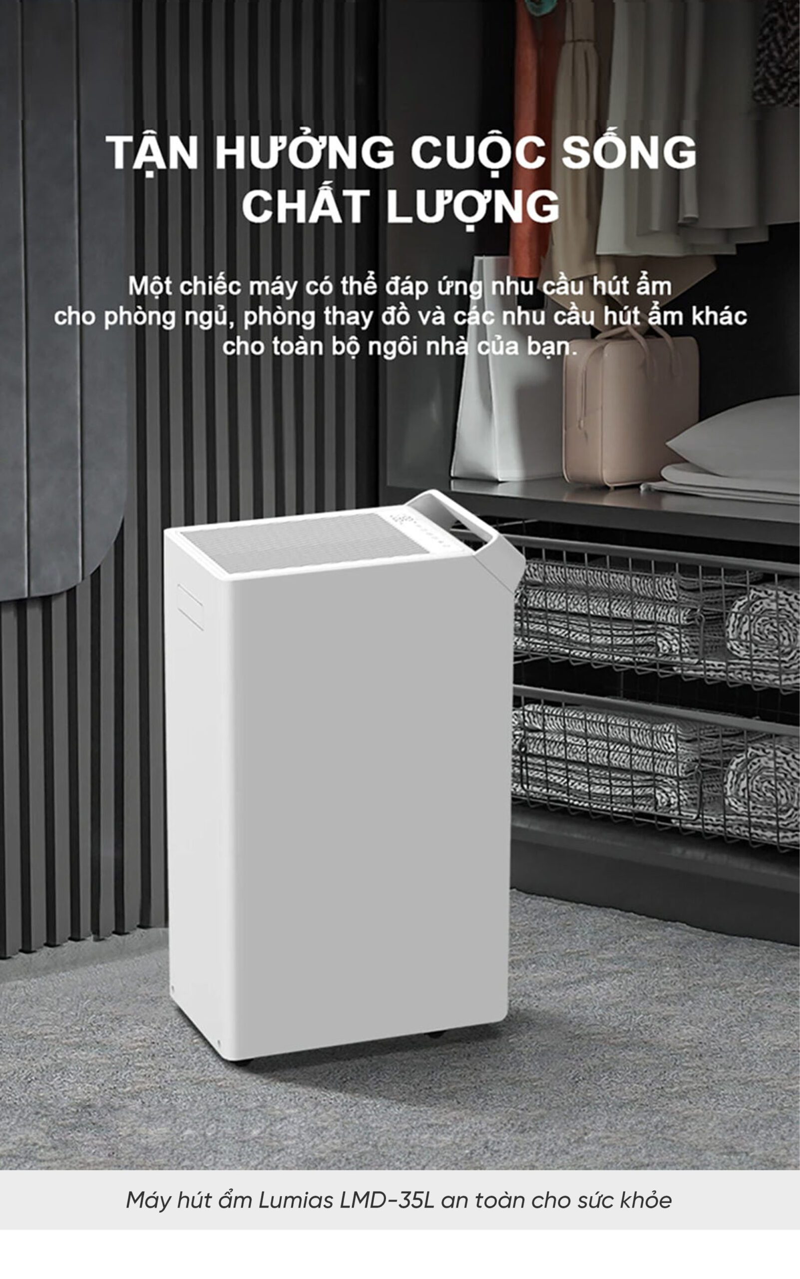 Máy hút ẩm Lumias LMD-35L 70m²