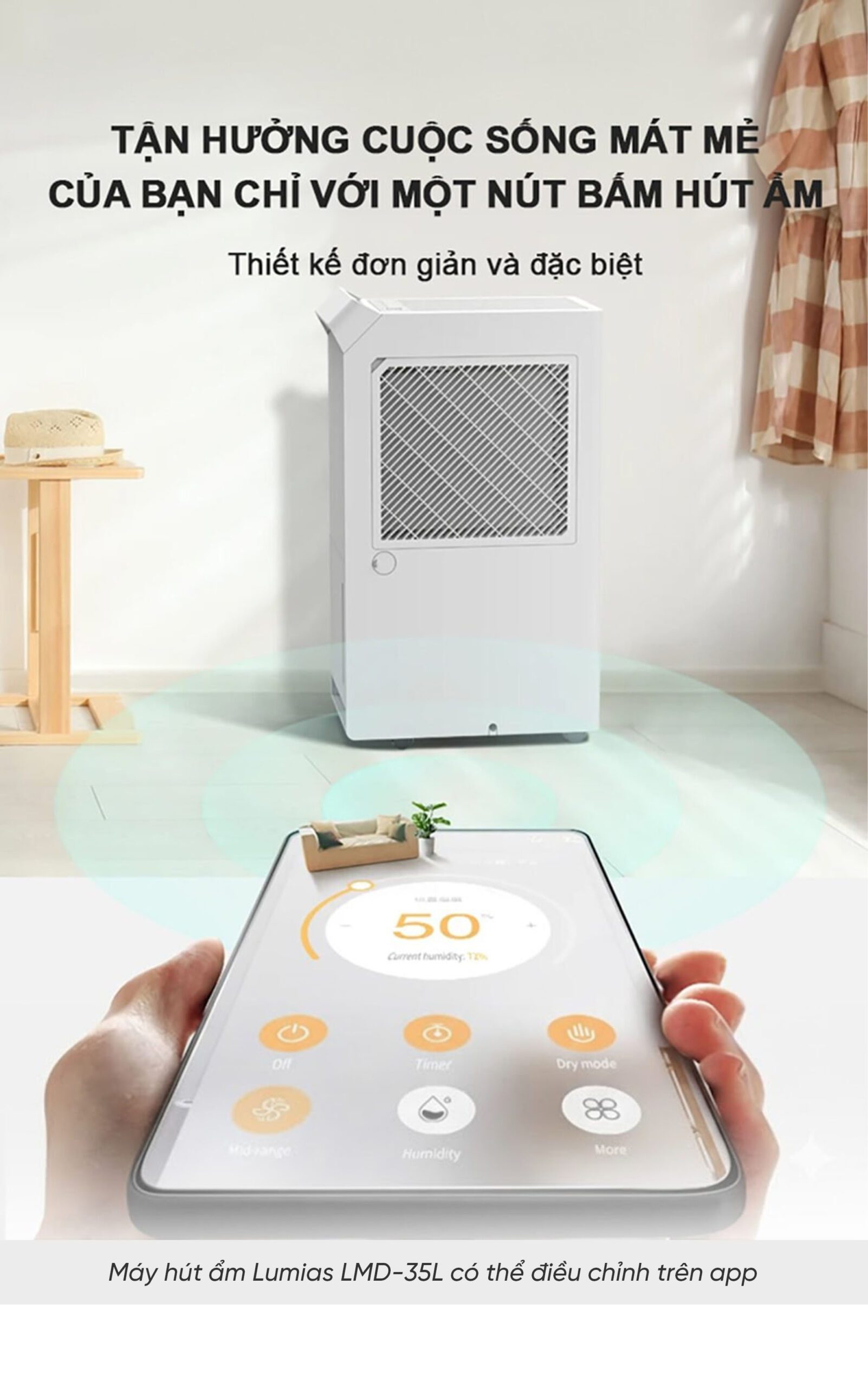 Máy hút ẩm Lumias LMD-35L 70m²