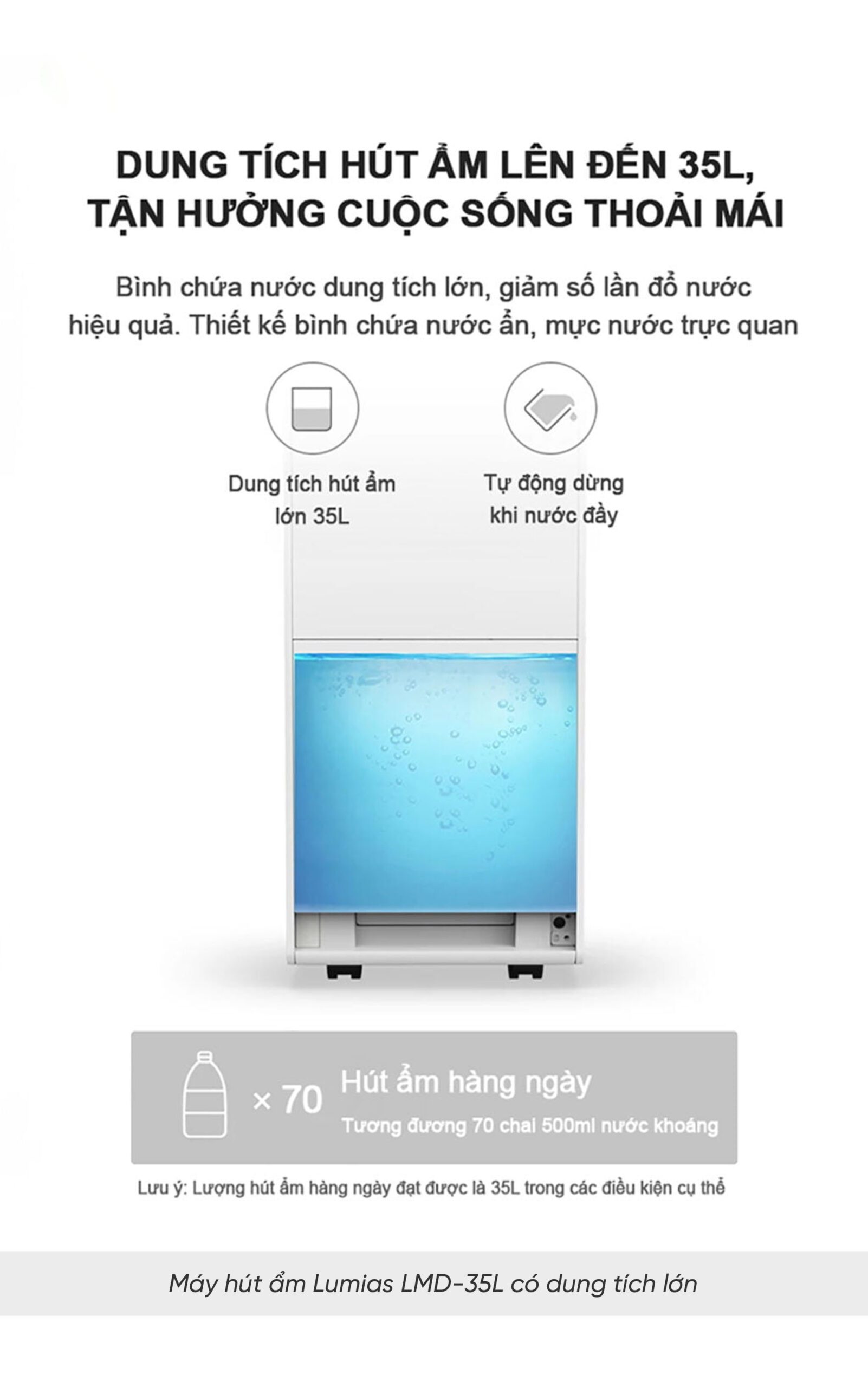 Máy hút ẩm Lumias LMD-35L 70m²