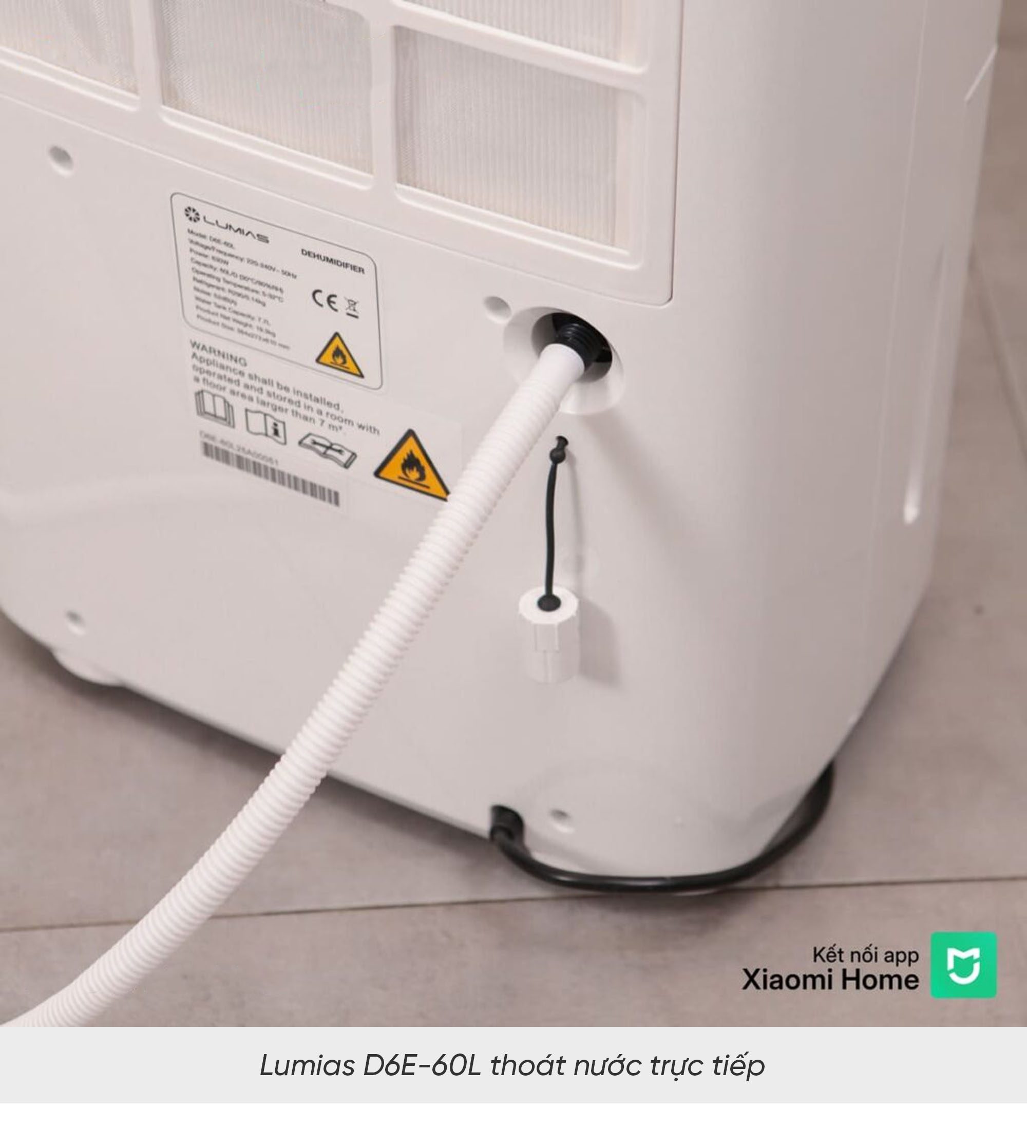 Máy hút ẩm kiêm lọc không khí Lumias D6E-60L - 160m²