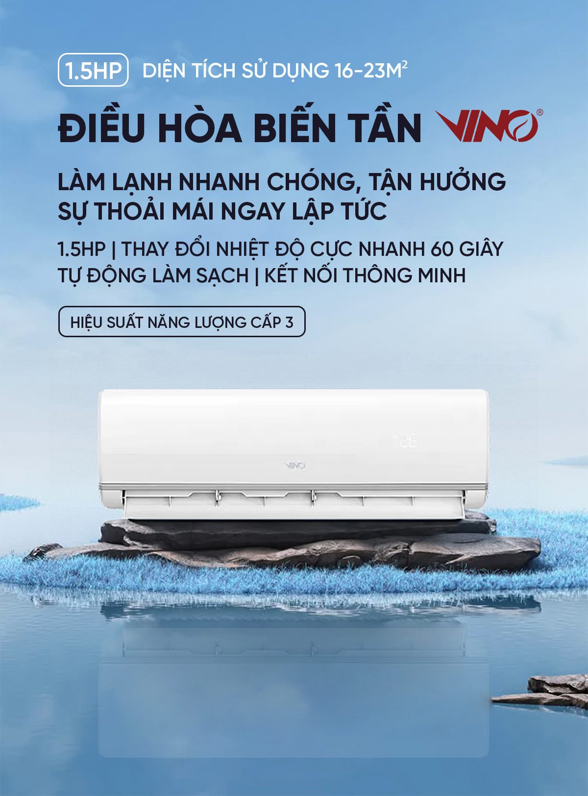 Điều Hoà Thông Minh Xiaomi Vino 1 Chiều Làm Lạnh KF - 35W/V31ZA Inverter - 3 App Mihome