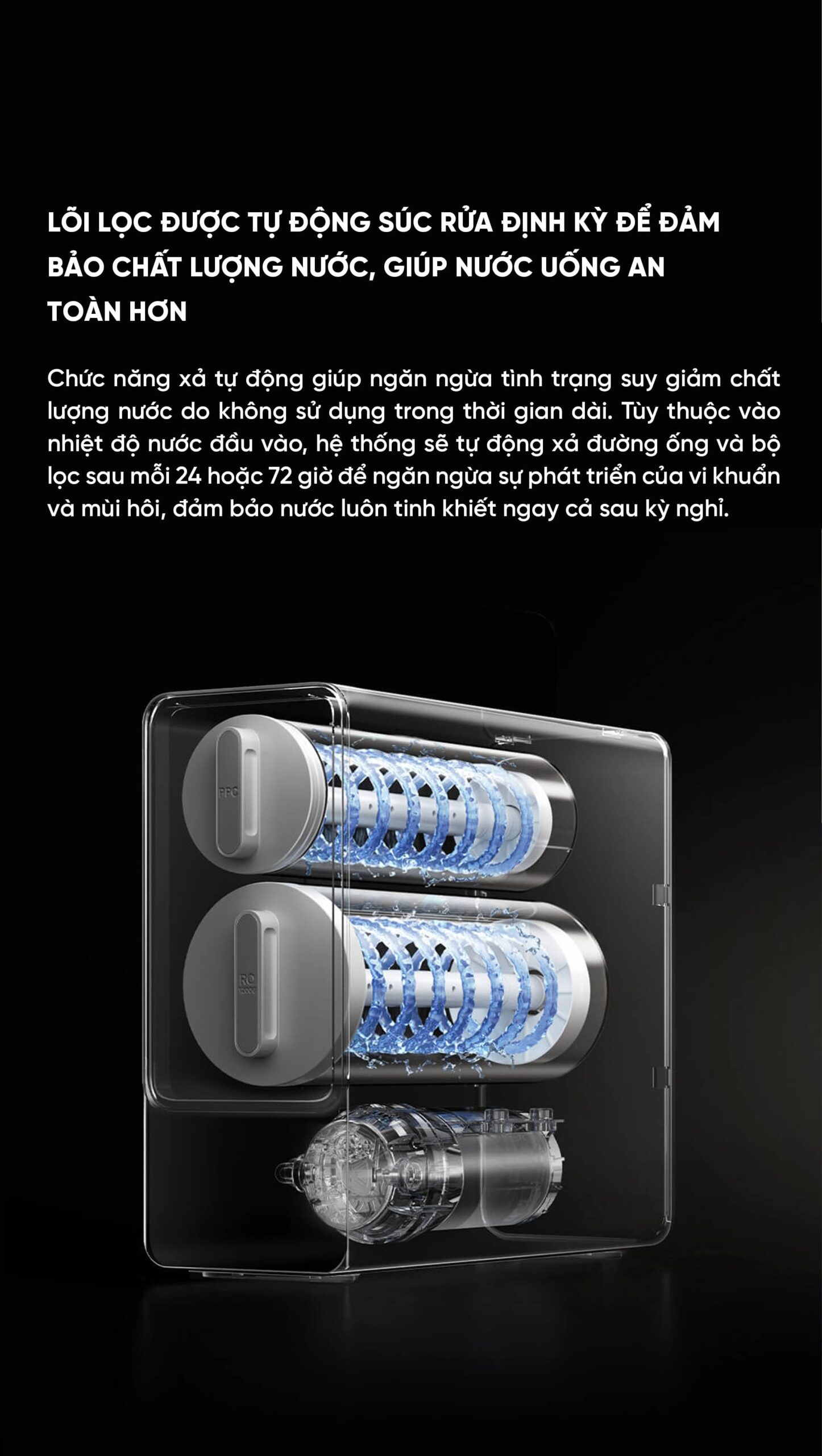 Máy lọc nước 1200G có nước nóng