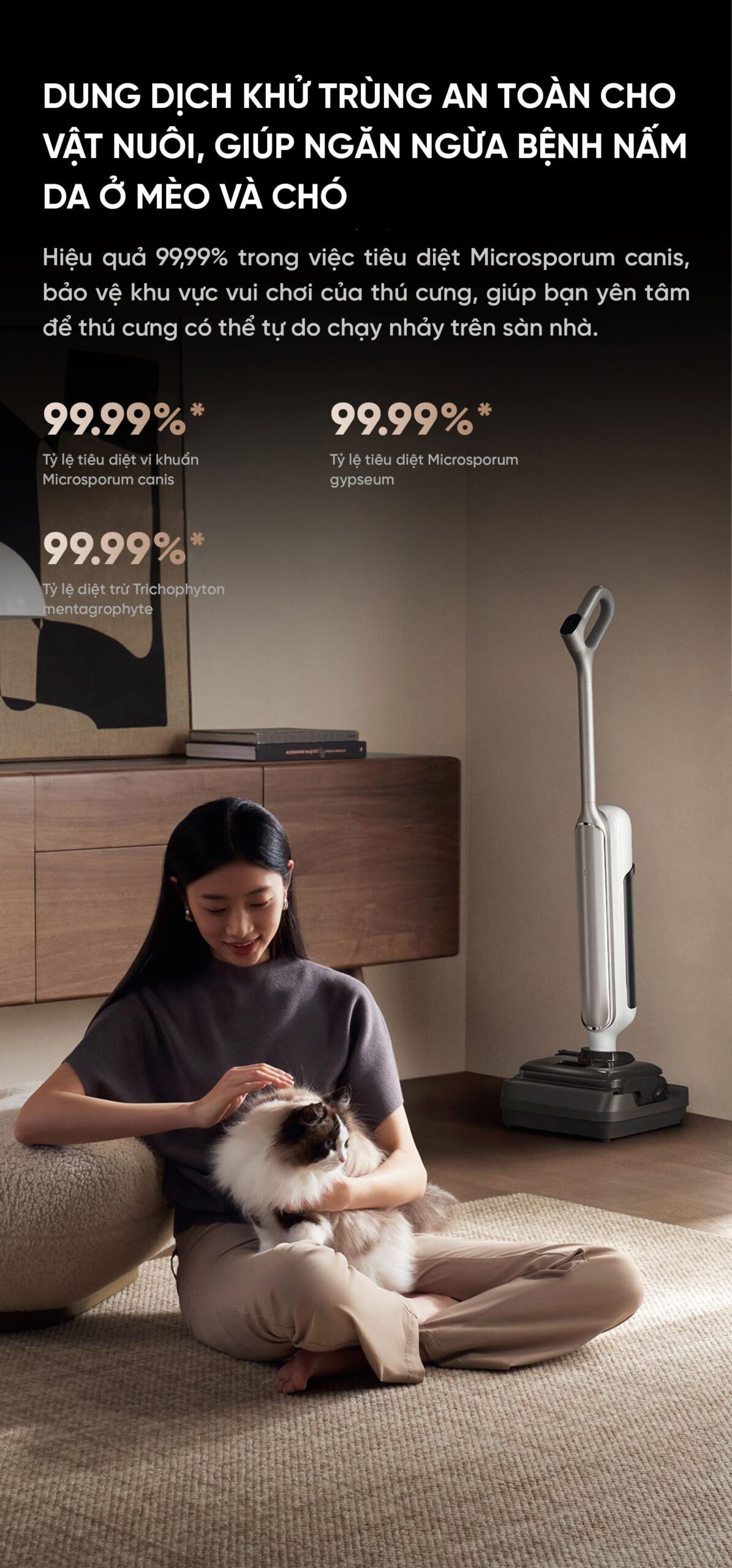 Máy Hút Bụi Lau Nhà Xiaomi 4 Pro Model 2026 Gập Nghiêng 180 Độ