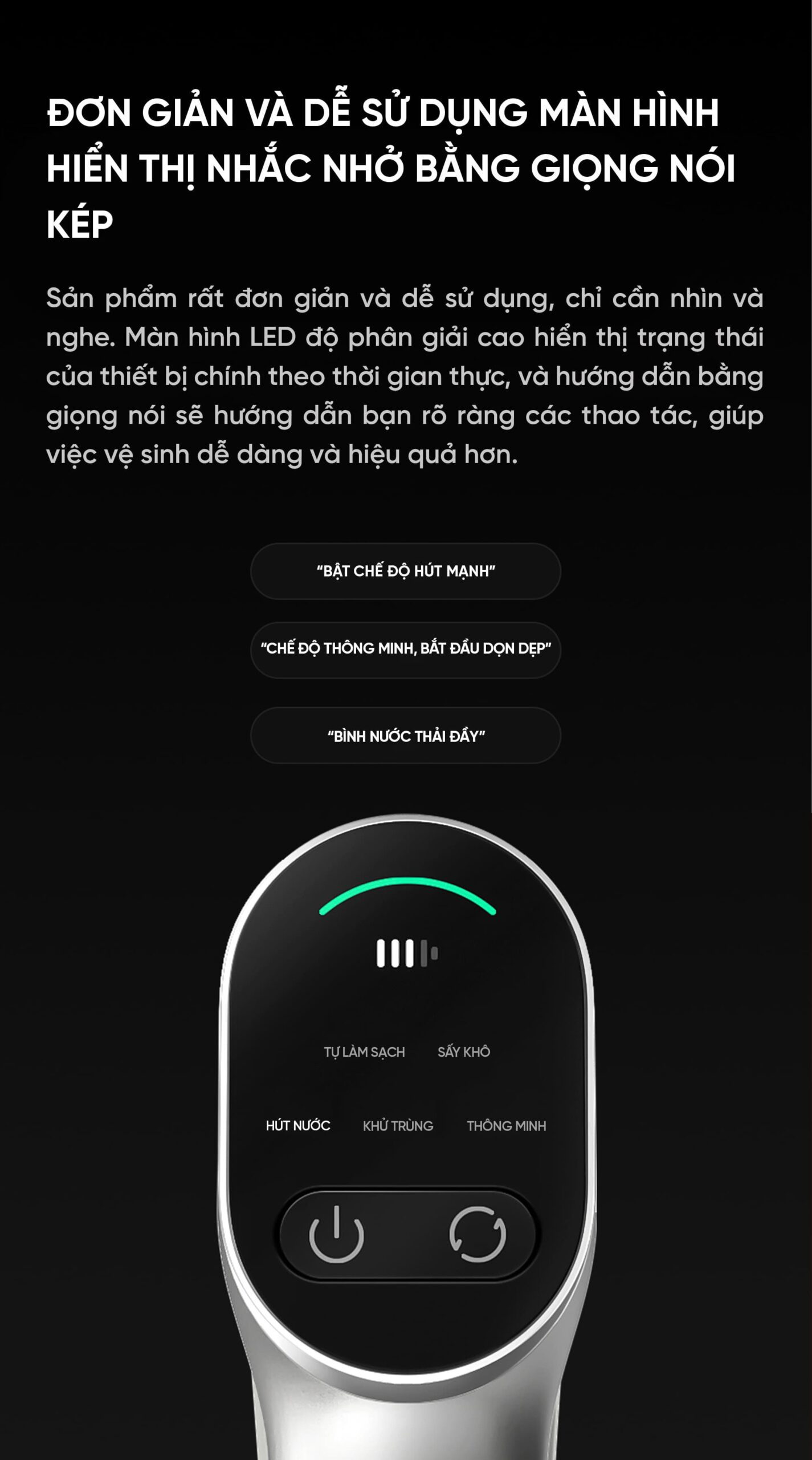 Máy Hút Bụi Lau Nhà Xiaomi 4 Pro Model 2026 Gập Nghiêng 180 Độ