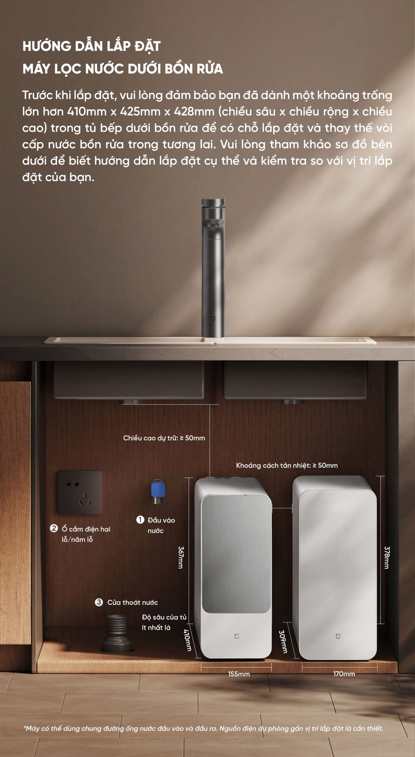 Máy lọc nước 1200G có nước nóng