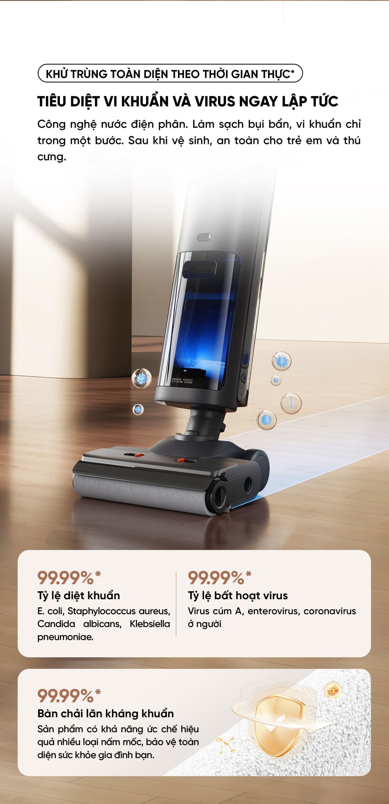 Máy Hút Bụi Lau Nhà Xiaomi 3 Max Combo 5 Trong 1