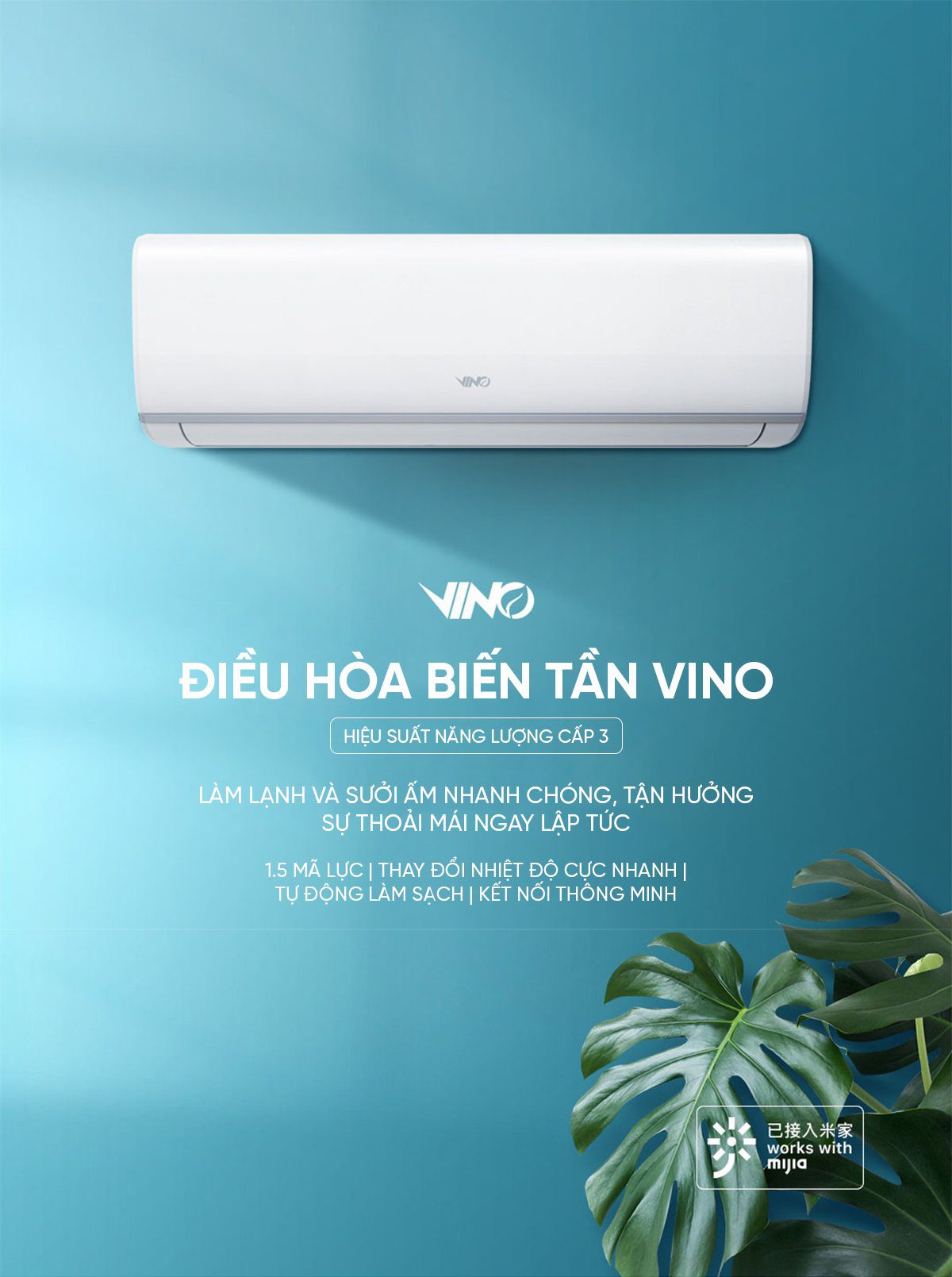 Điều hòa 2 chiều thông minh Xiaomi Vino 1.5HP Inverter KFR-35GW/V11AA2-3