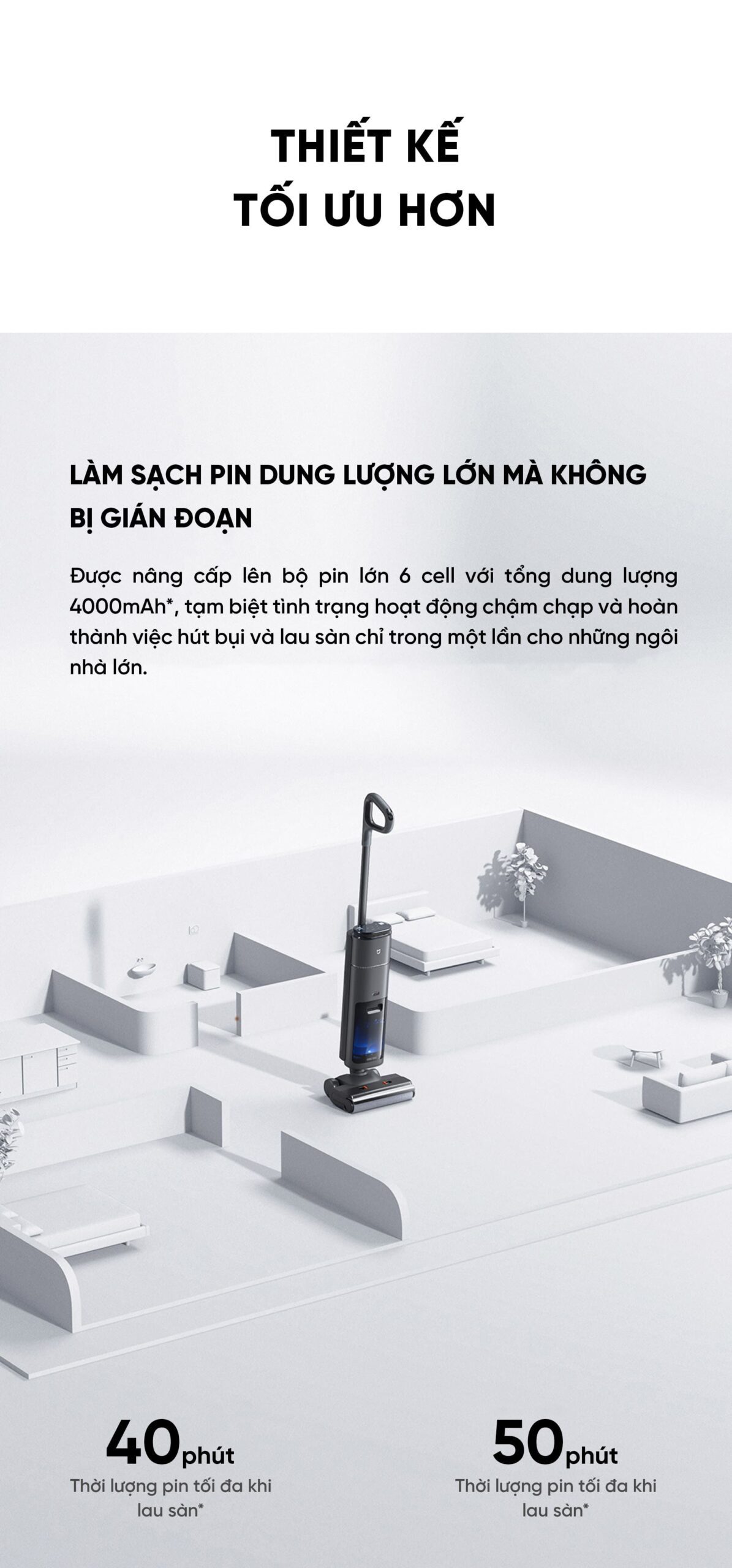 Máy Hút Bụi Lau Nhà Xiaomi 3 Max Combo 5 Trong 1