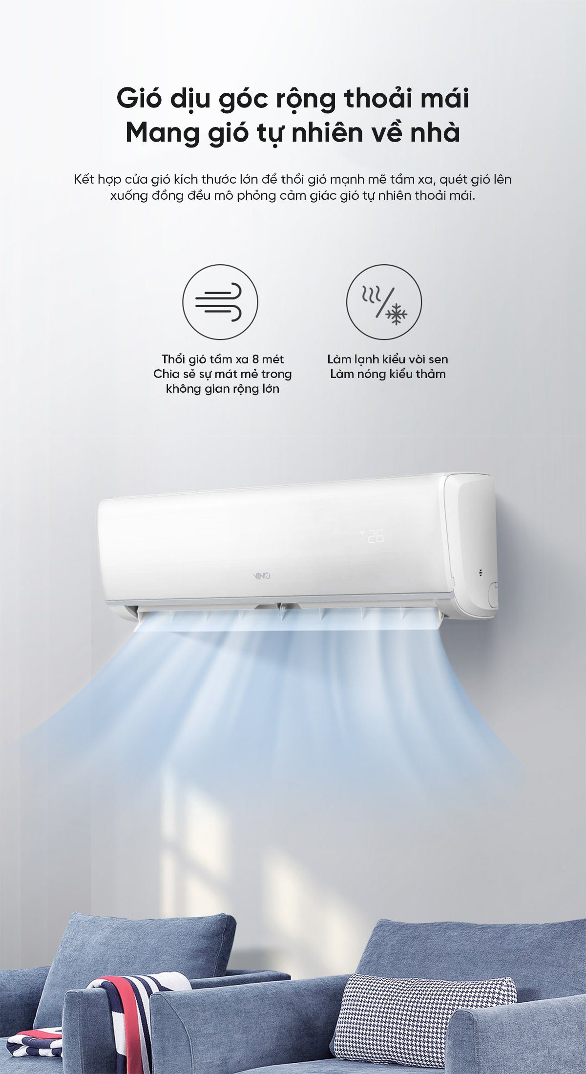 Điều hòa 2 chiều thông minh Xiaomi Vino 1.5HP Inverter KFR-35GW/V11AA2-3