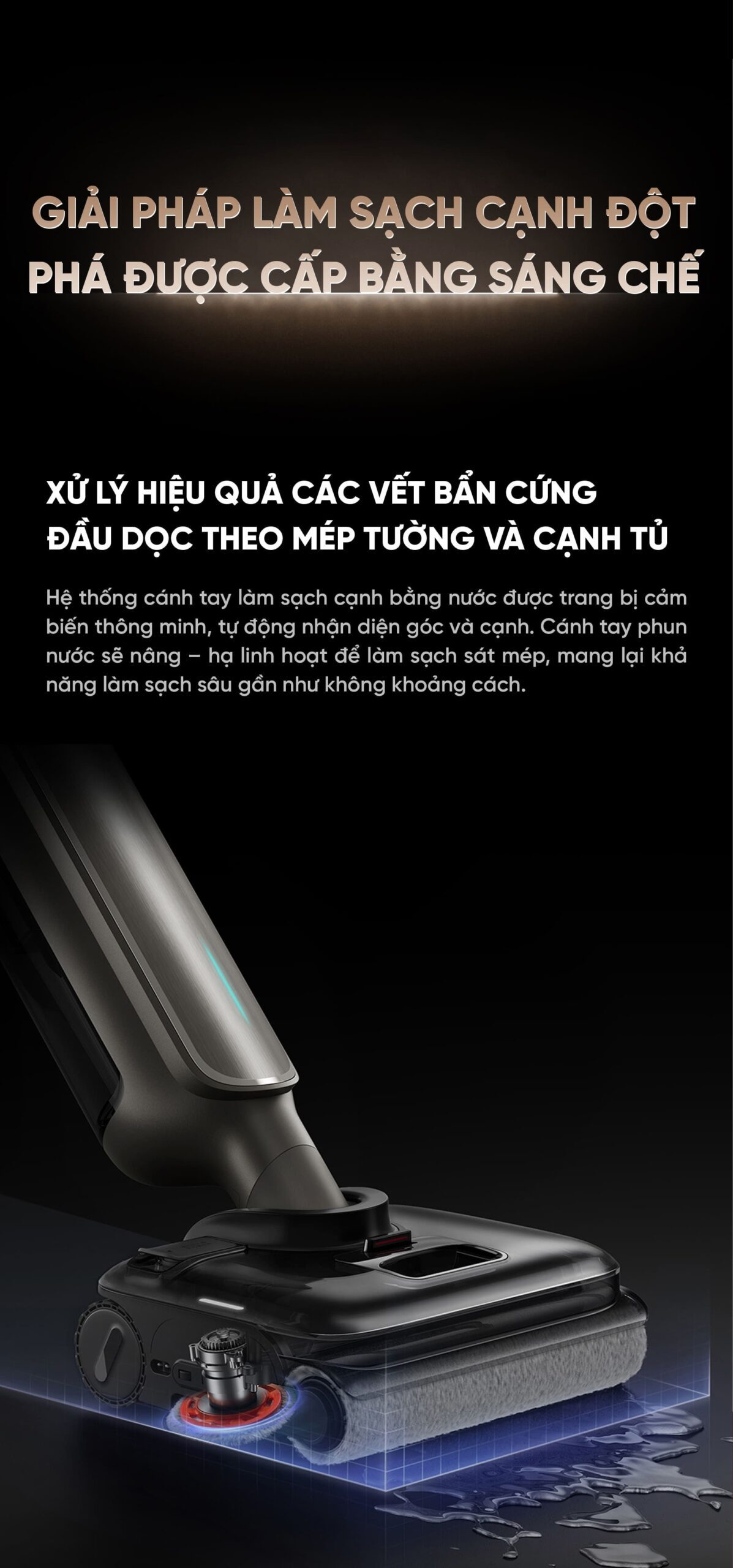 Máy Hút Bụi Lau Nhà Xiaomi 4 Max Model 2026 Gập Nghiêng 180 Độ