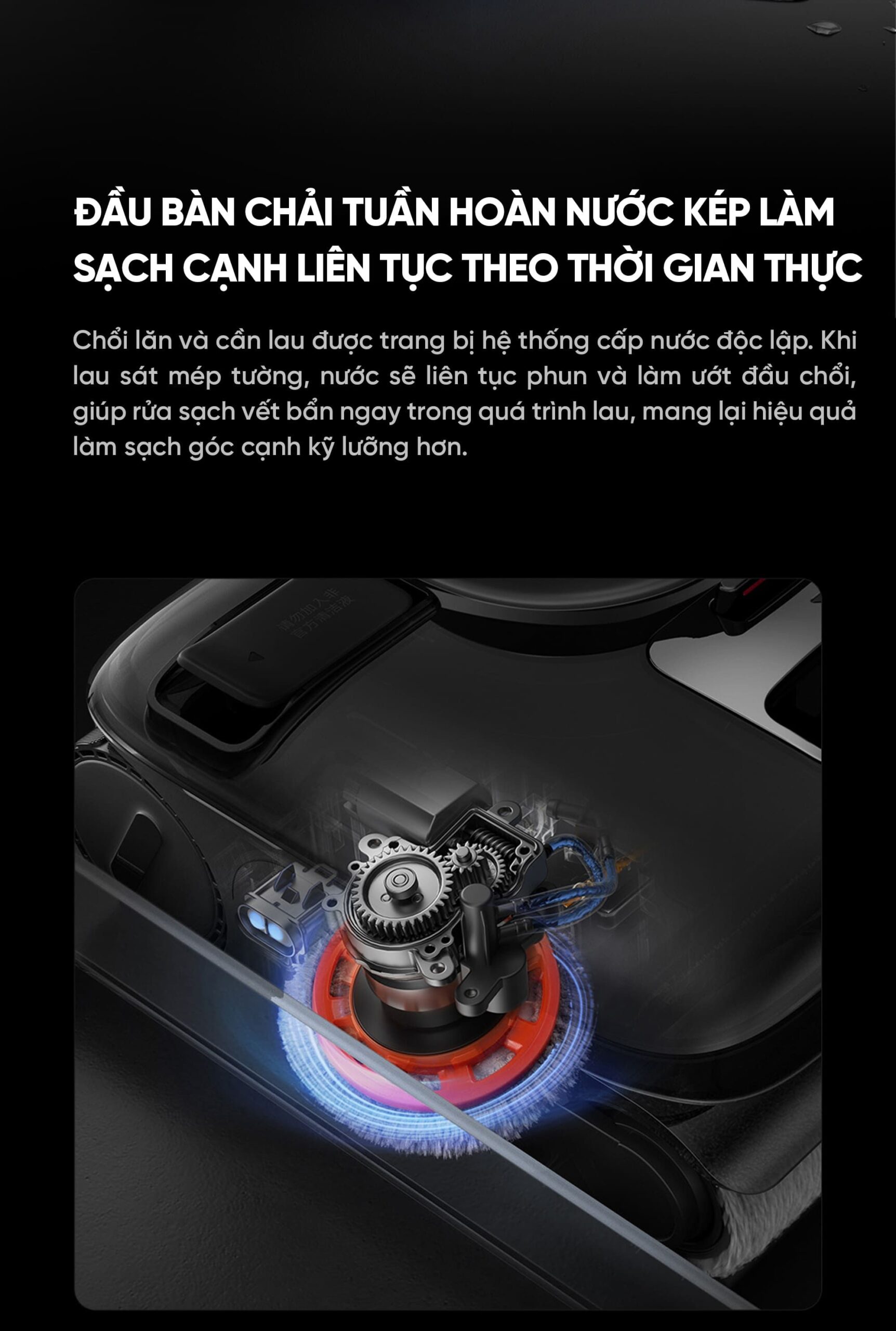 Máy Hút Bụi Lau Nhà Xiaomi 4 Max Model 2026 Gập Nghiêng 180 Độ