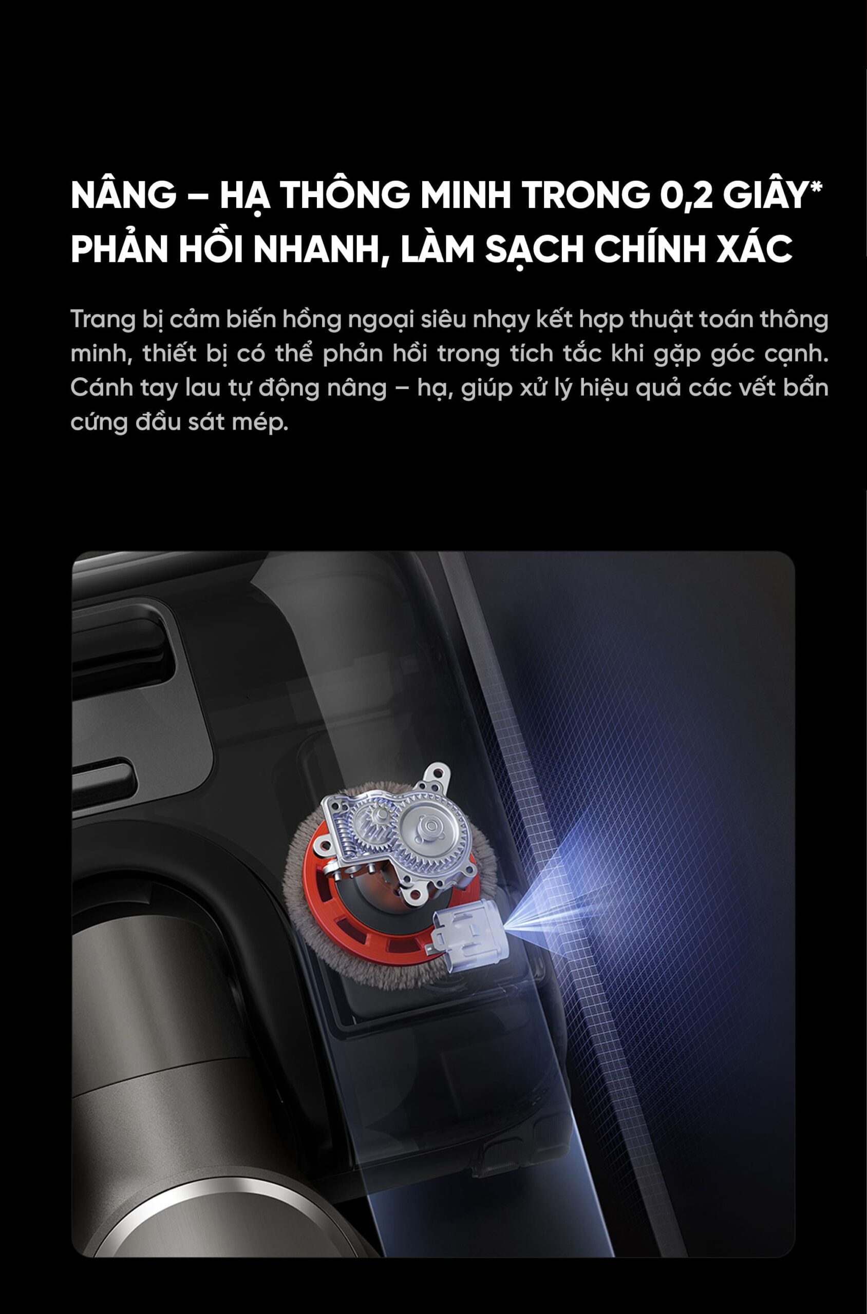 Máy Hút Bụi Lau Nhà Xiaomi 4 Max Model 2026 Gập Nghiêng 180 Độ