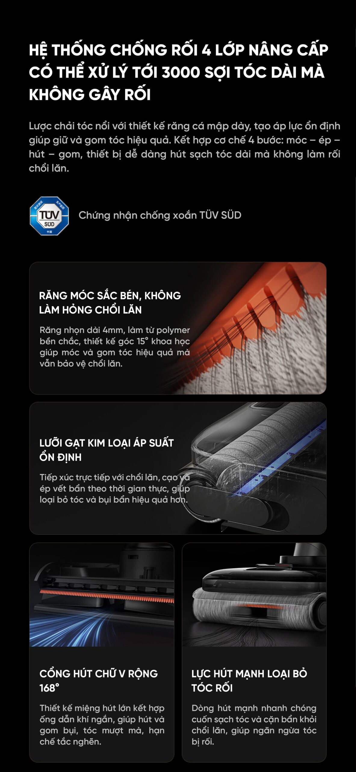 Máy Hút Bụi Lau Nhà Xiaomi 4 Max Model 2026 Gập Nghiêng 180 Độ