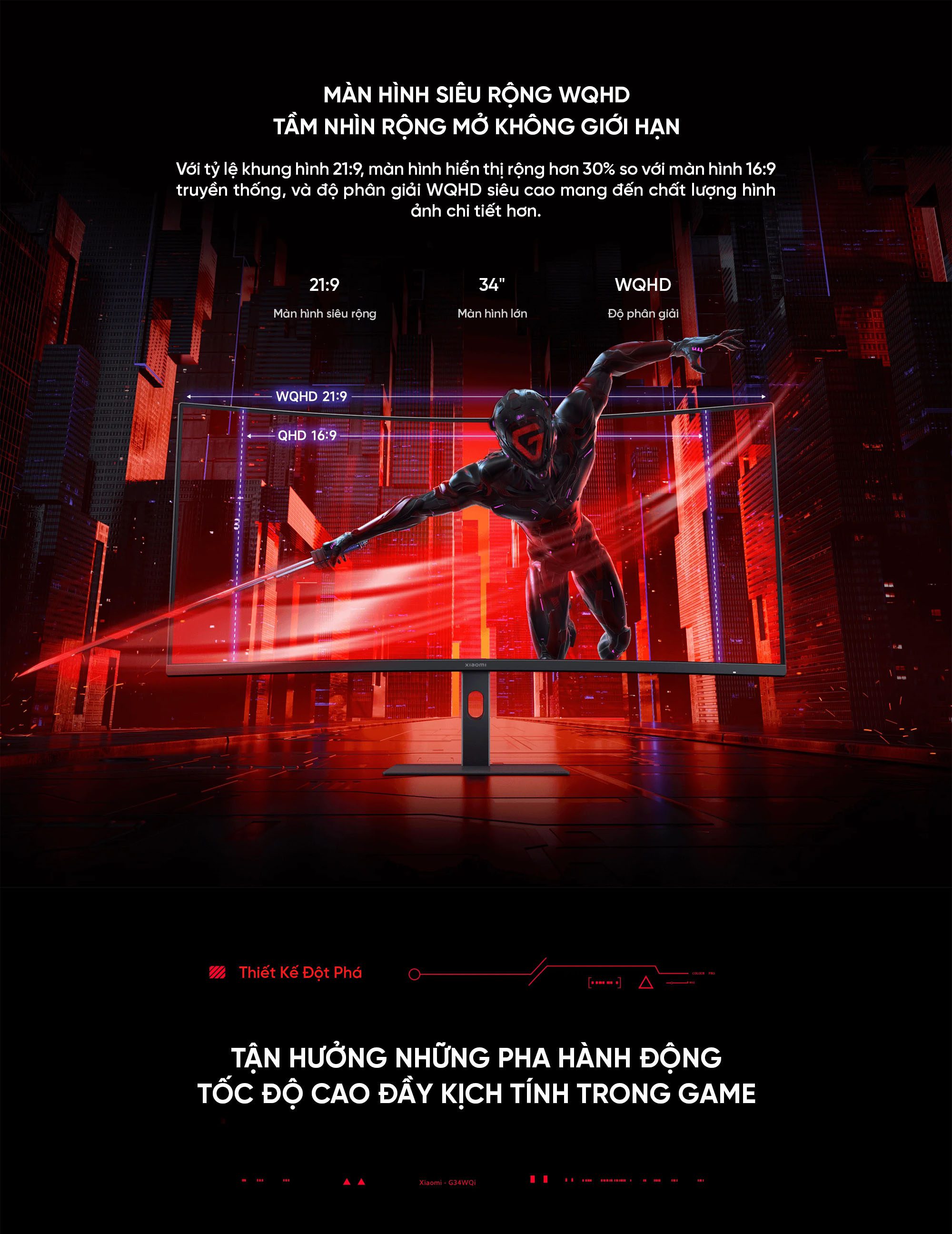 Màn Hình Xiaomi Curved Gaming Monitor G34WQi | Xiaomi