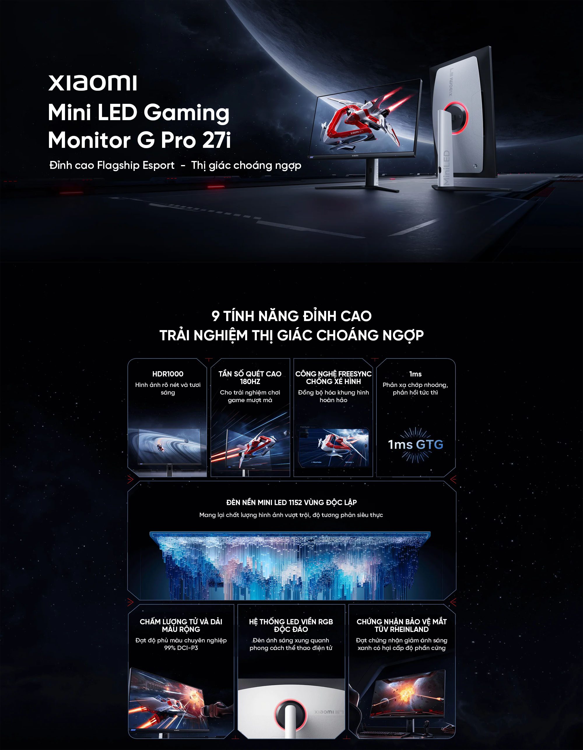 Màn Hình Xiaomi Mini LED Gaming Monitor G Pro 27i Xiaomi
