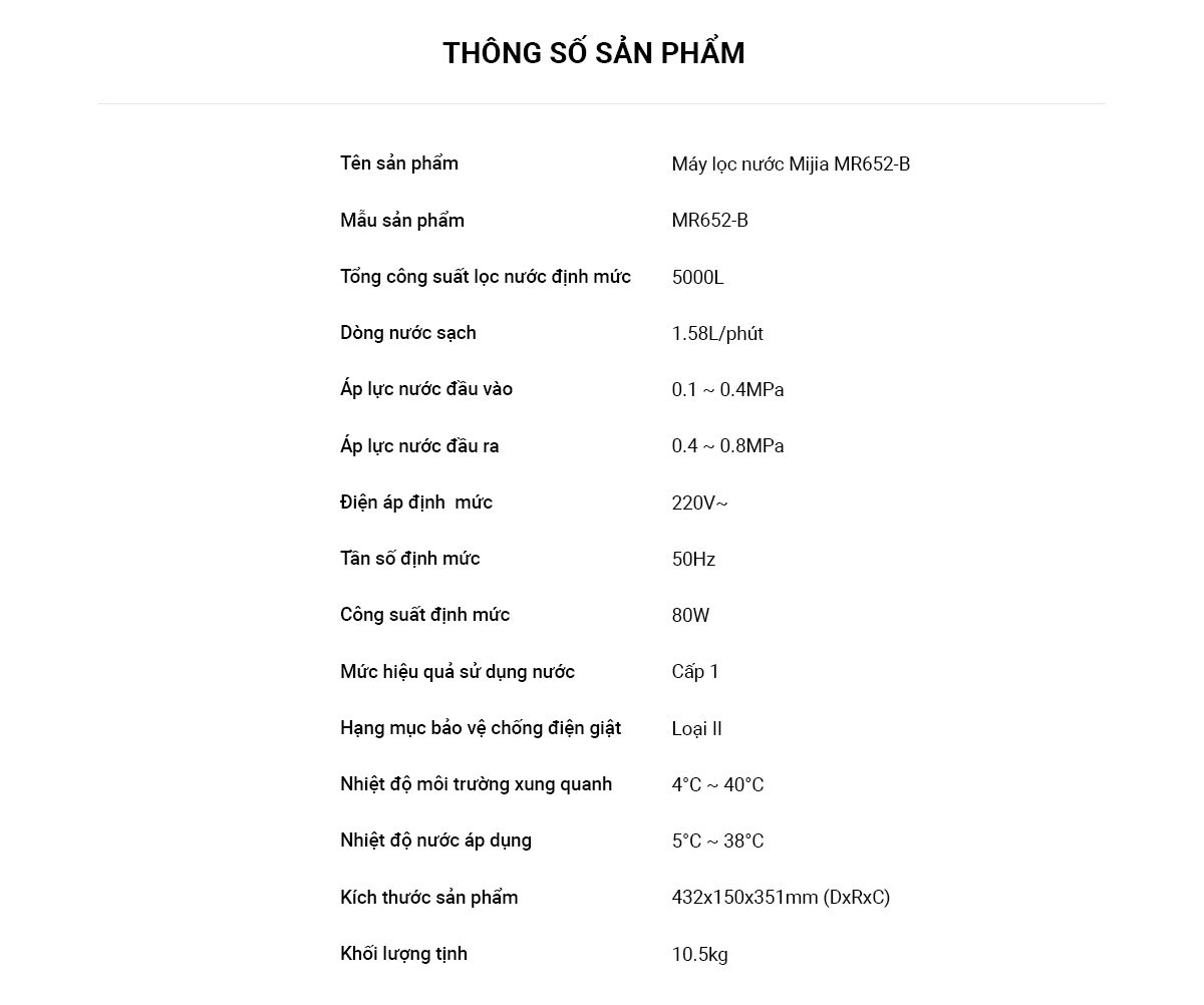 Máy Lọc Nước Mijia 600G