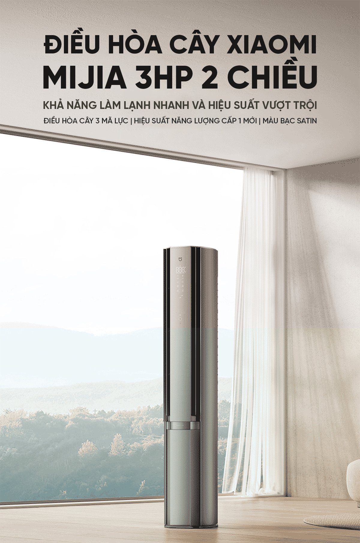 Điều hòa cây đứng Xiaomi Mijia 72LW-NA11/M3A1 3HP 2 chiều Tiết kiệm điện