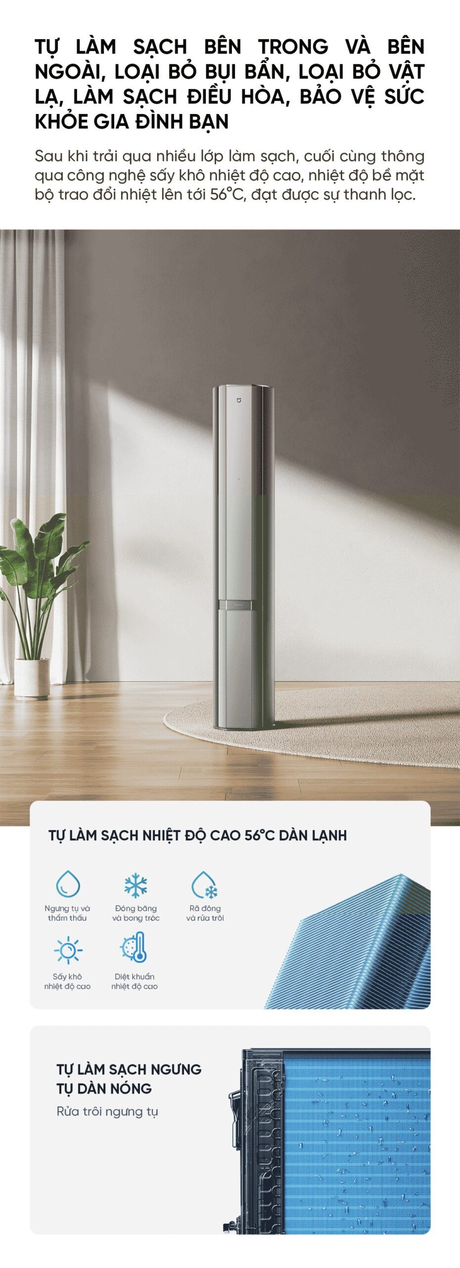 Điều hòa cây đứng Xiaomi Mijia 72LW-NA11/M3A1 3HP 2 chiều Tiết kiệm điện