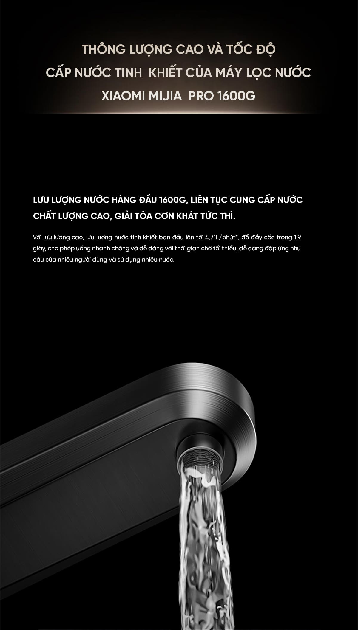 Máy lọc nước đầu vòi xiaomi mijia 1600G | Giá tốt, ưu đãi cao