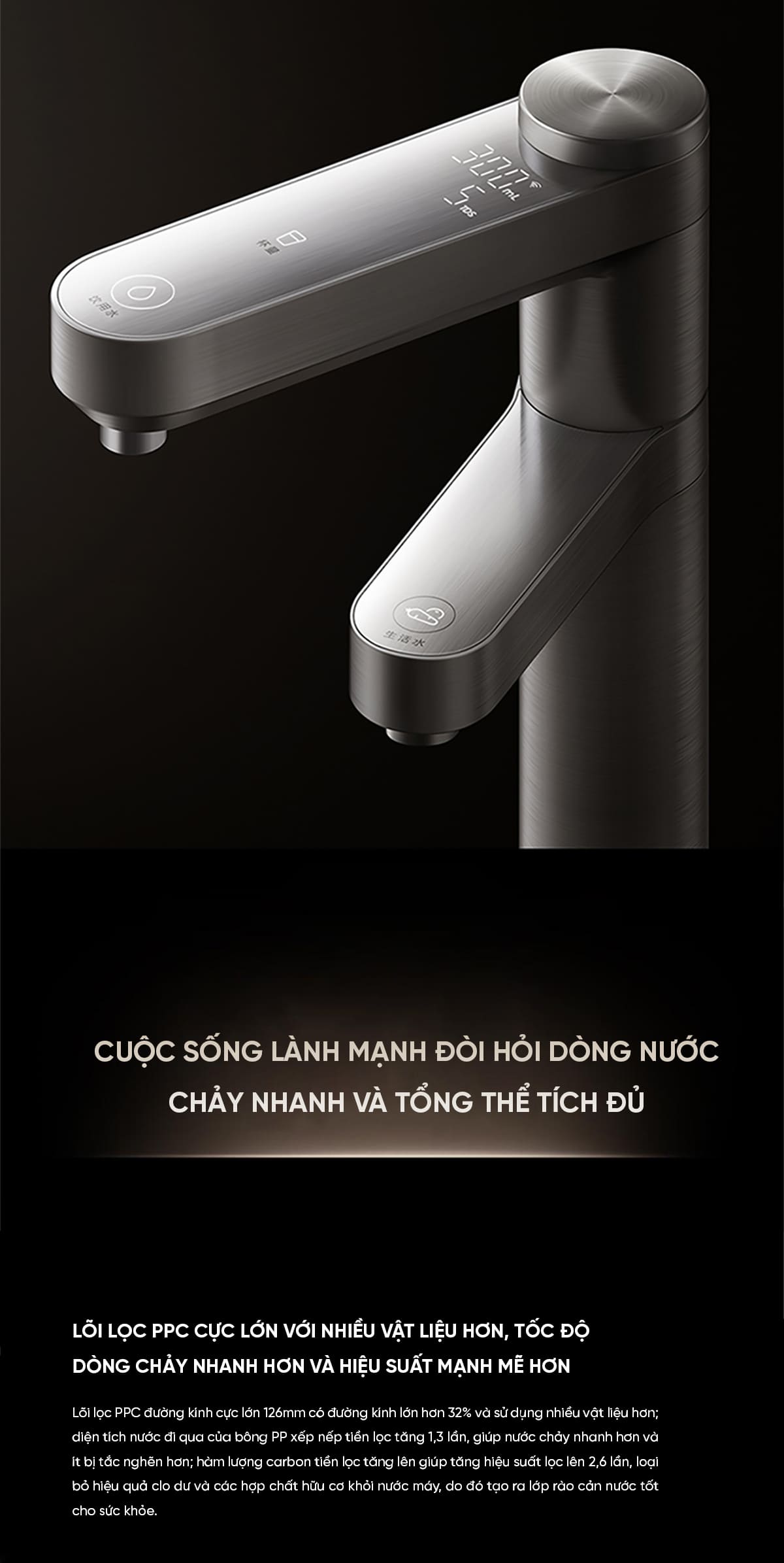 Máy lọc nước đầu vòi xiaomi mijia 1600G | Giá tốt, ưu đãi cao