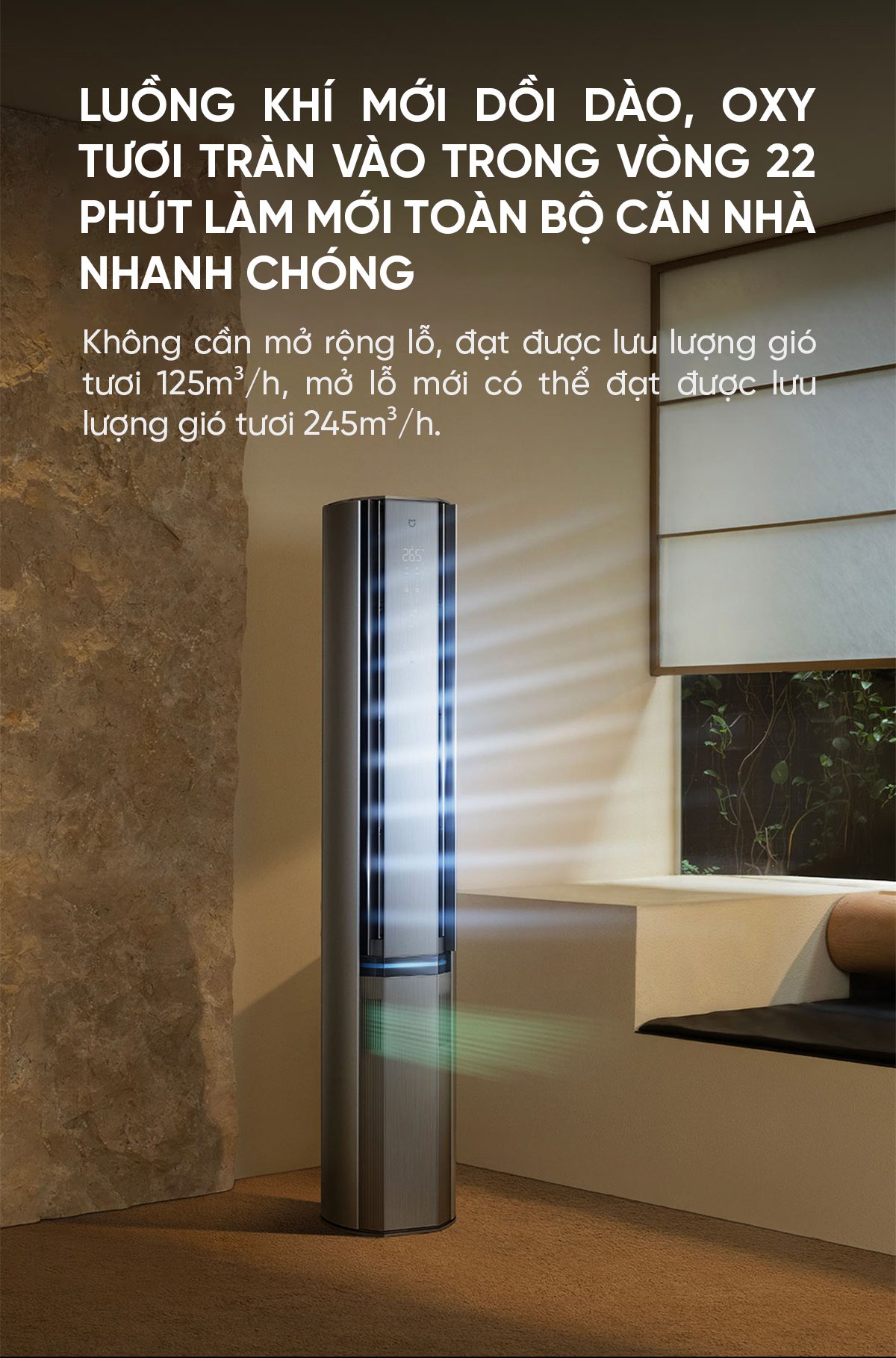 Điều hòa cây đứng Xiaomi Mijia Pro 3Hp Cấp khí tươi KFR-72LW-NA11 / F1A1