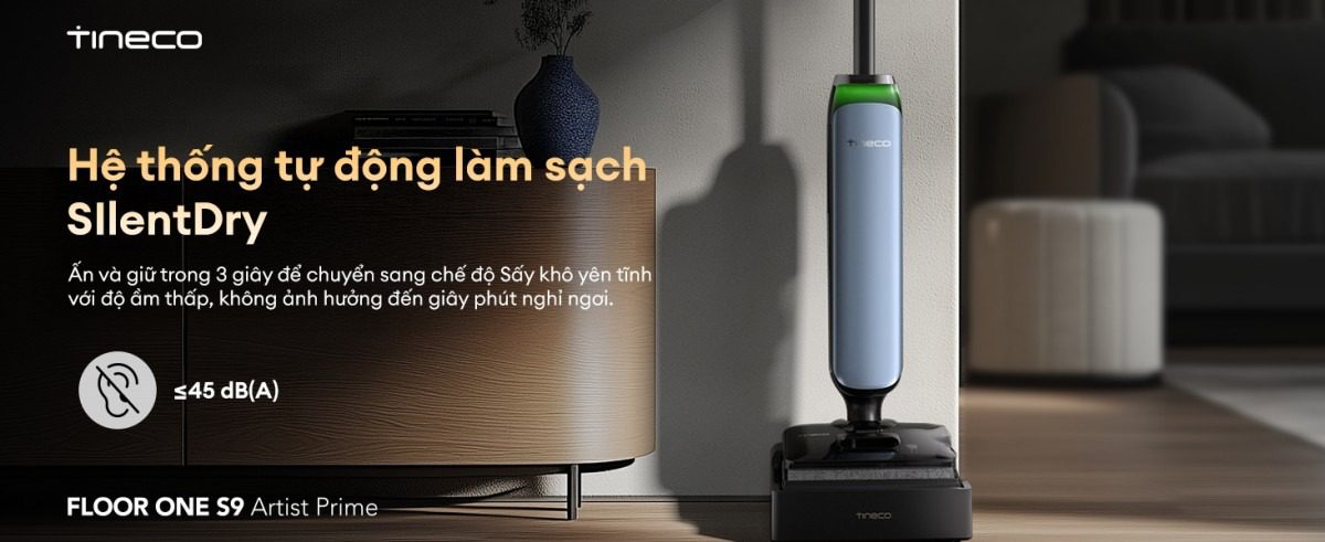 Tineco S9 Artist Prime gập nghiêng 180°