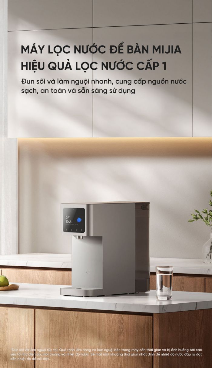 Máy lọc nước để bàn Mijia - Hiệu quả lọc nước cấp 1