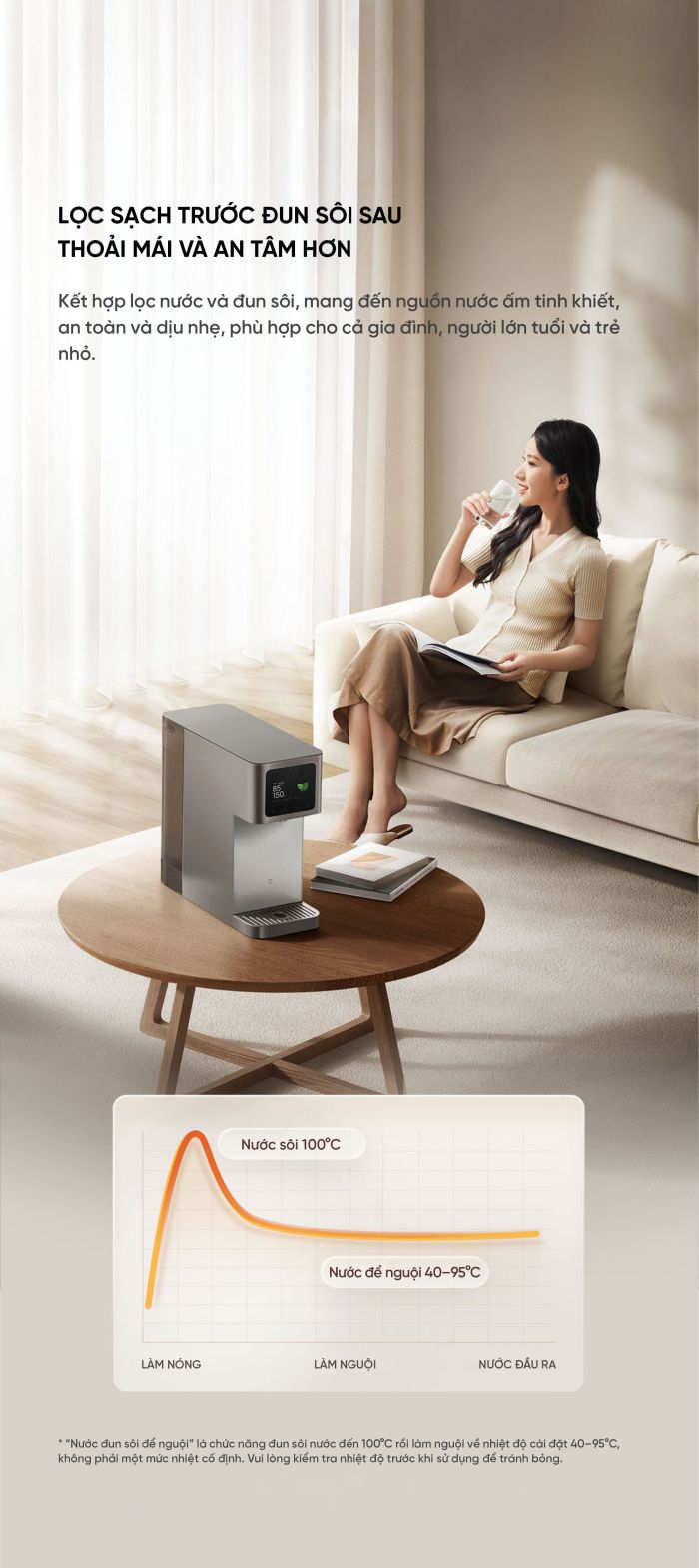 Máy lọc nước để bàn Mijia - Hiệu quả lọc nước cấp 1