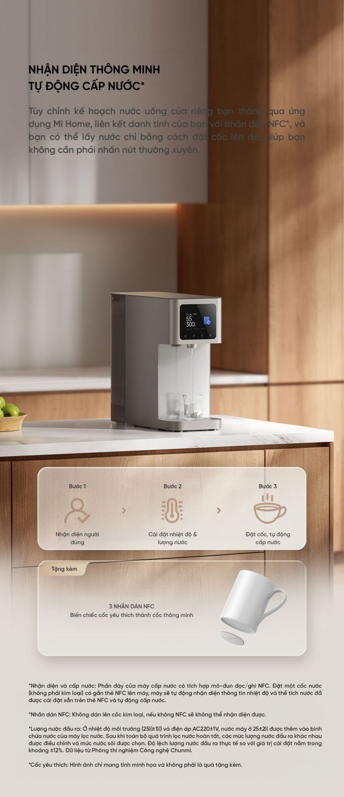 Máy lọc nước để bàn Mijia - Hiệu quả lọc nước cấp 1