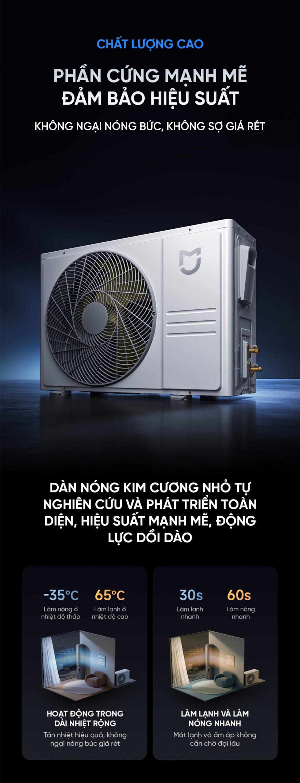 Điều hòa cây đứng Xiaomi Mijia Pro 3Hp Cấp khí tươi KFR-72LW-NA11 / F1A1