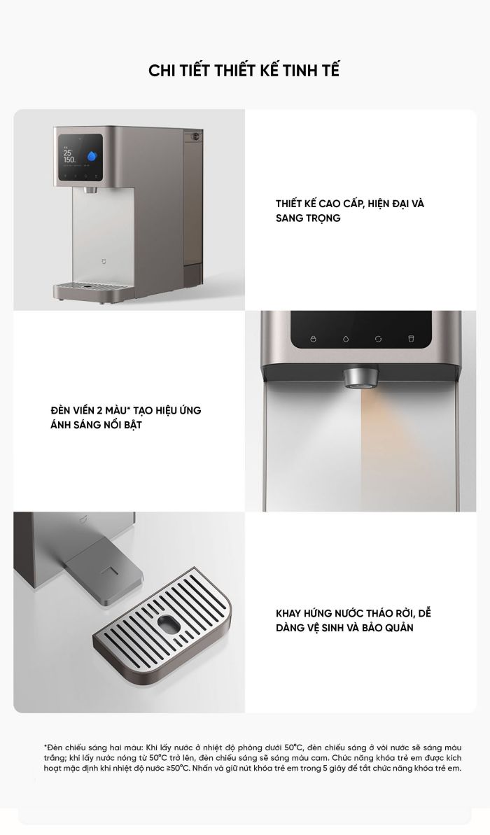 Máy lọc nước để bàn Mijia - Hiệu quả lọc nước cấp 1