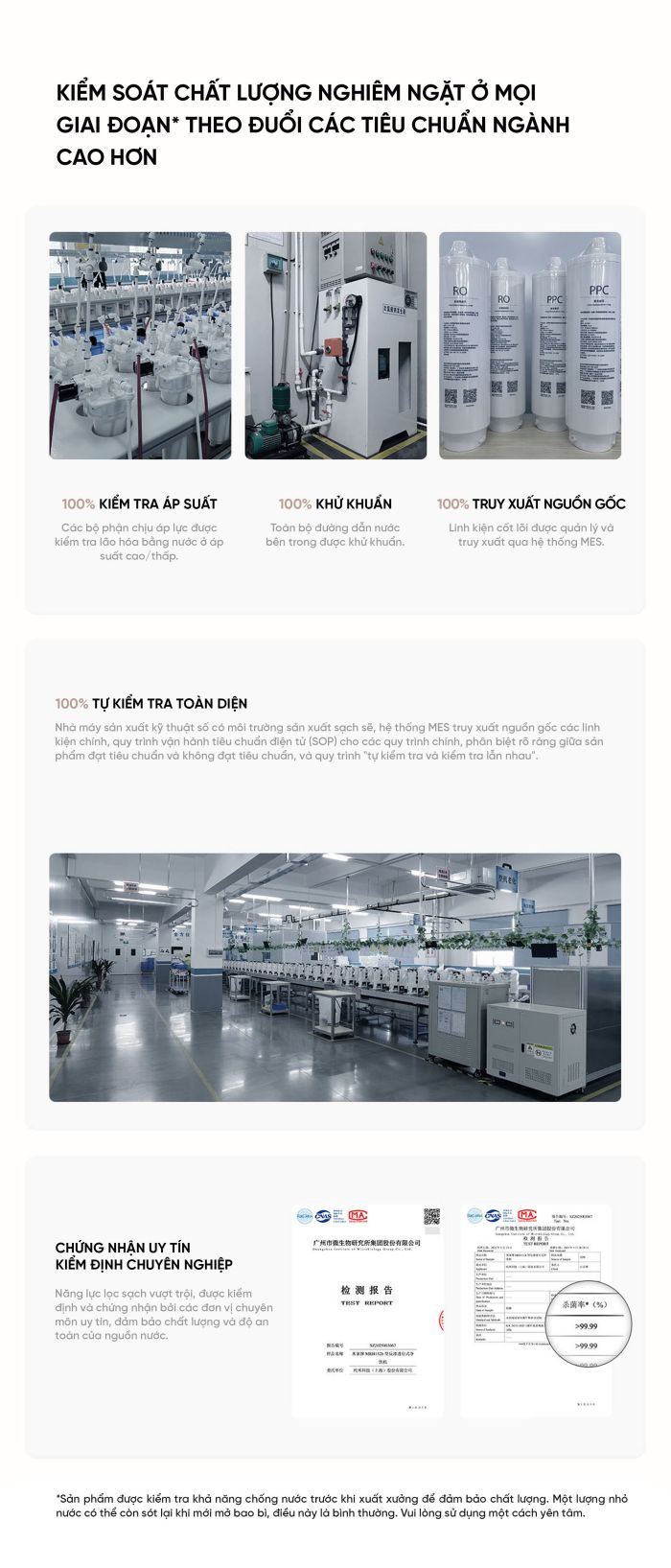 Máy lọc nước để bàn Mijia - Hiệu quả lọc nước cấp 1