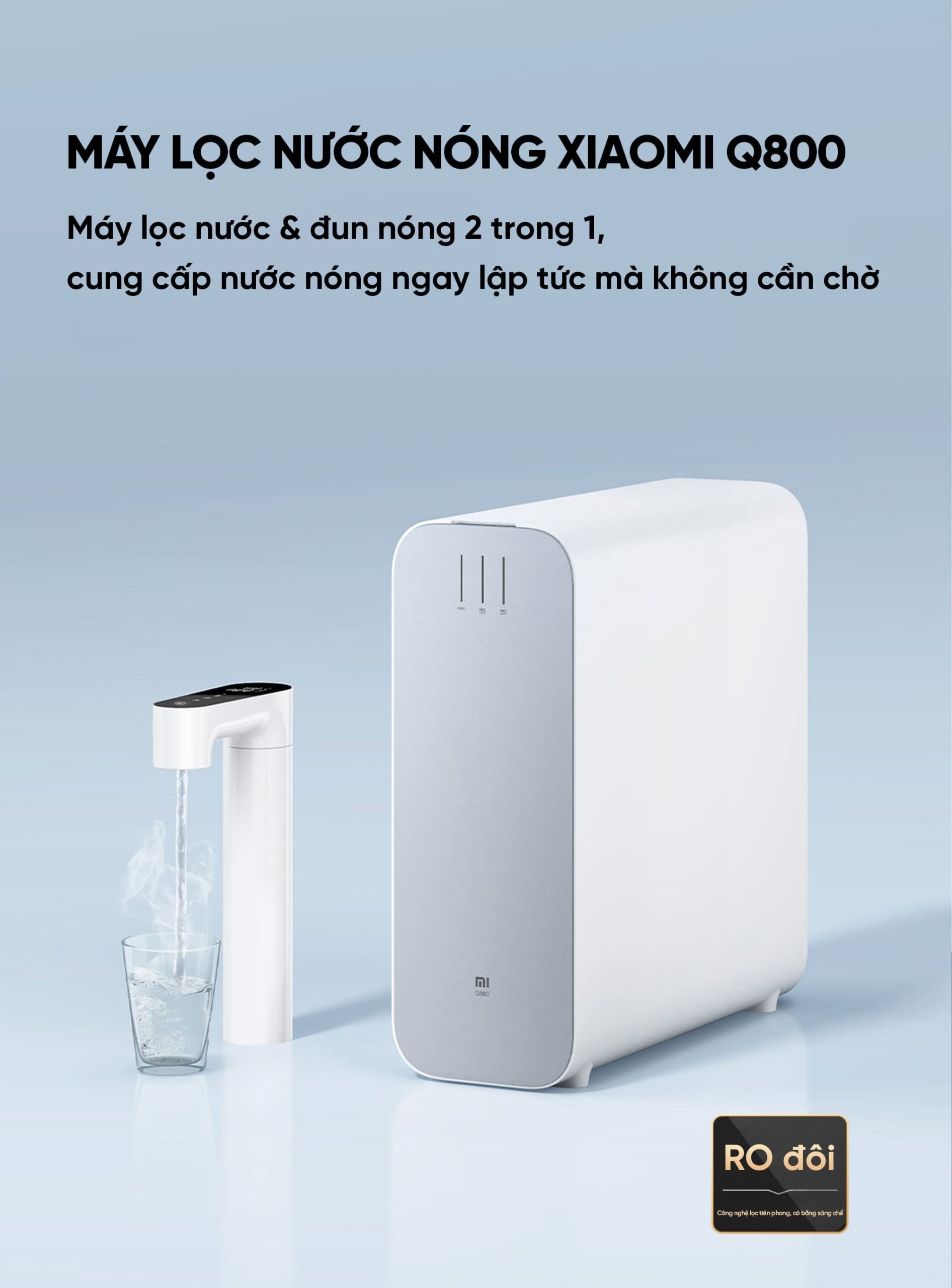 Máy lọc nước Q800 có nước nóng