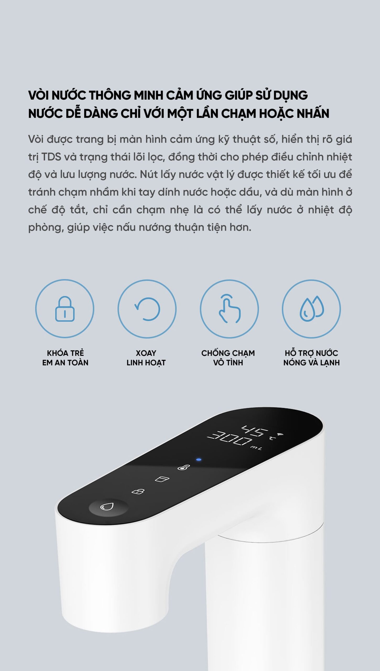 Máy lọc nước Q800 có nước nóng