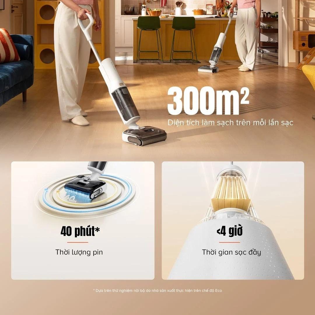Roborock F25 RT gập nghiêng 180°
