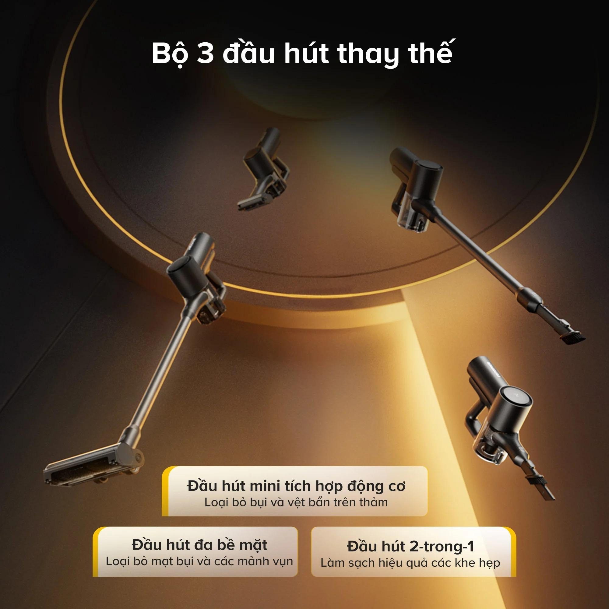 Roborock F25 Combo gập nghiêng 180° hút bụi 5 trong 1