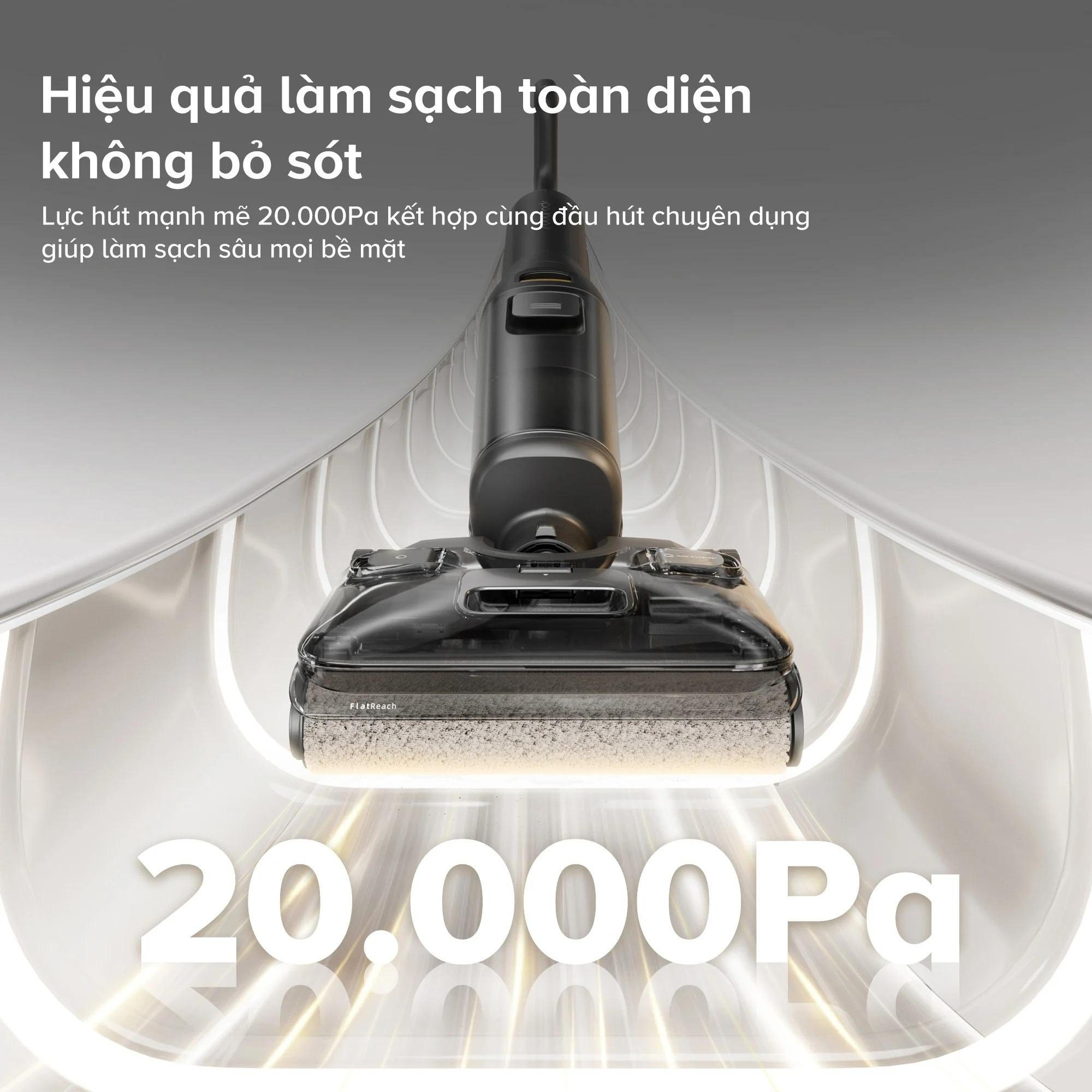 Roborock F25 Combo gập nghiêng 180° hút bụi 5 trong 1
